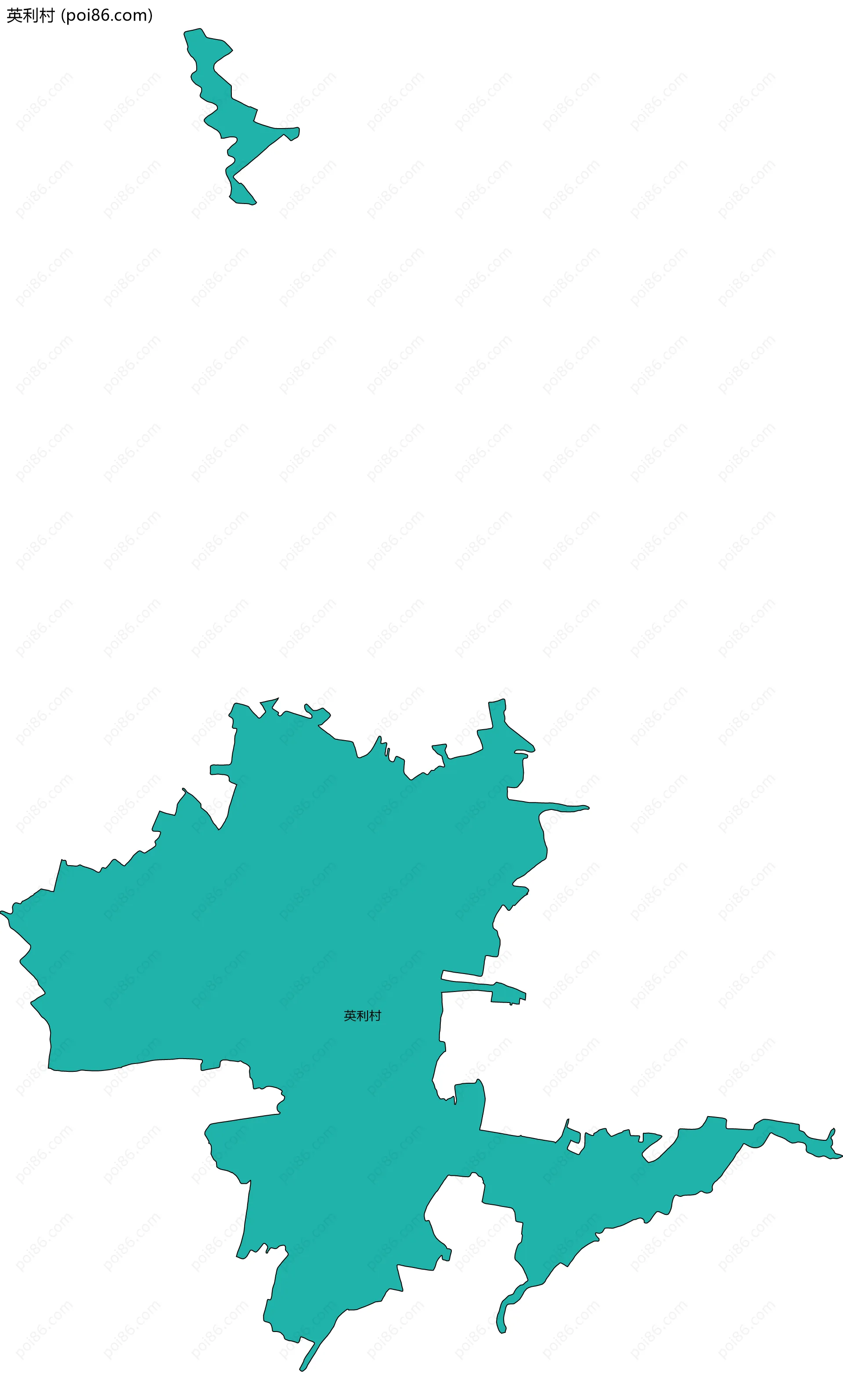 英利村边界地图