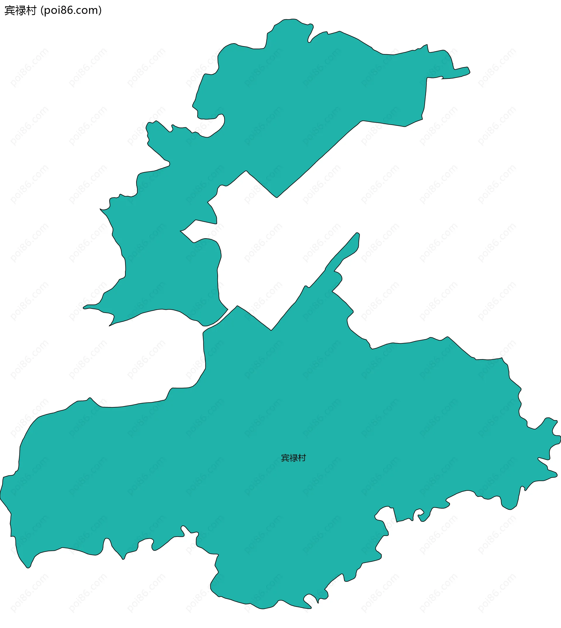 宾禄村边界地图