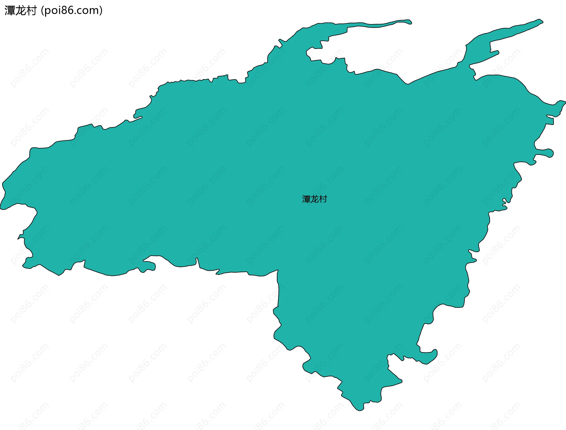 潭龙村边界地图
