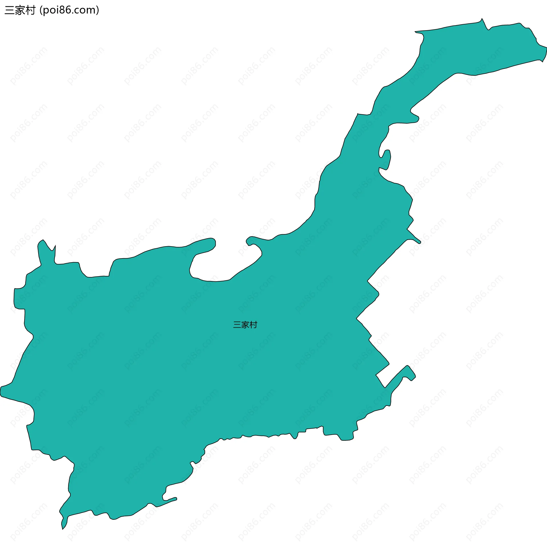 三家村边界地图