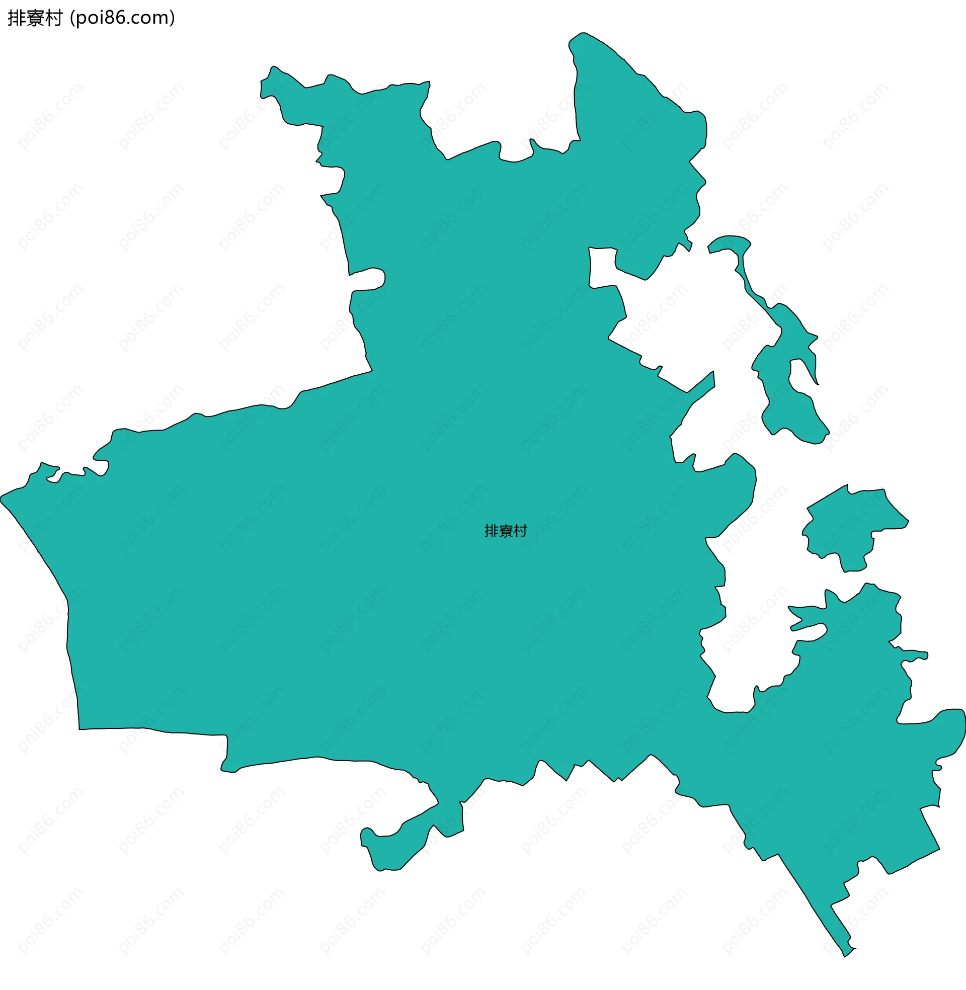 排寮村边界地图