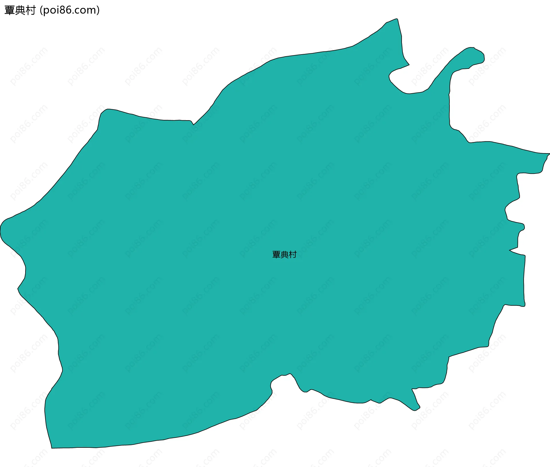 覃典村边界地图