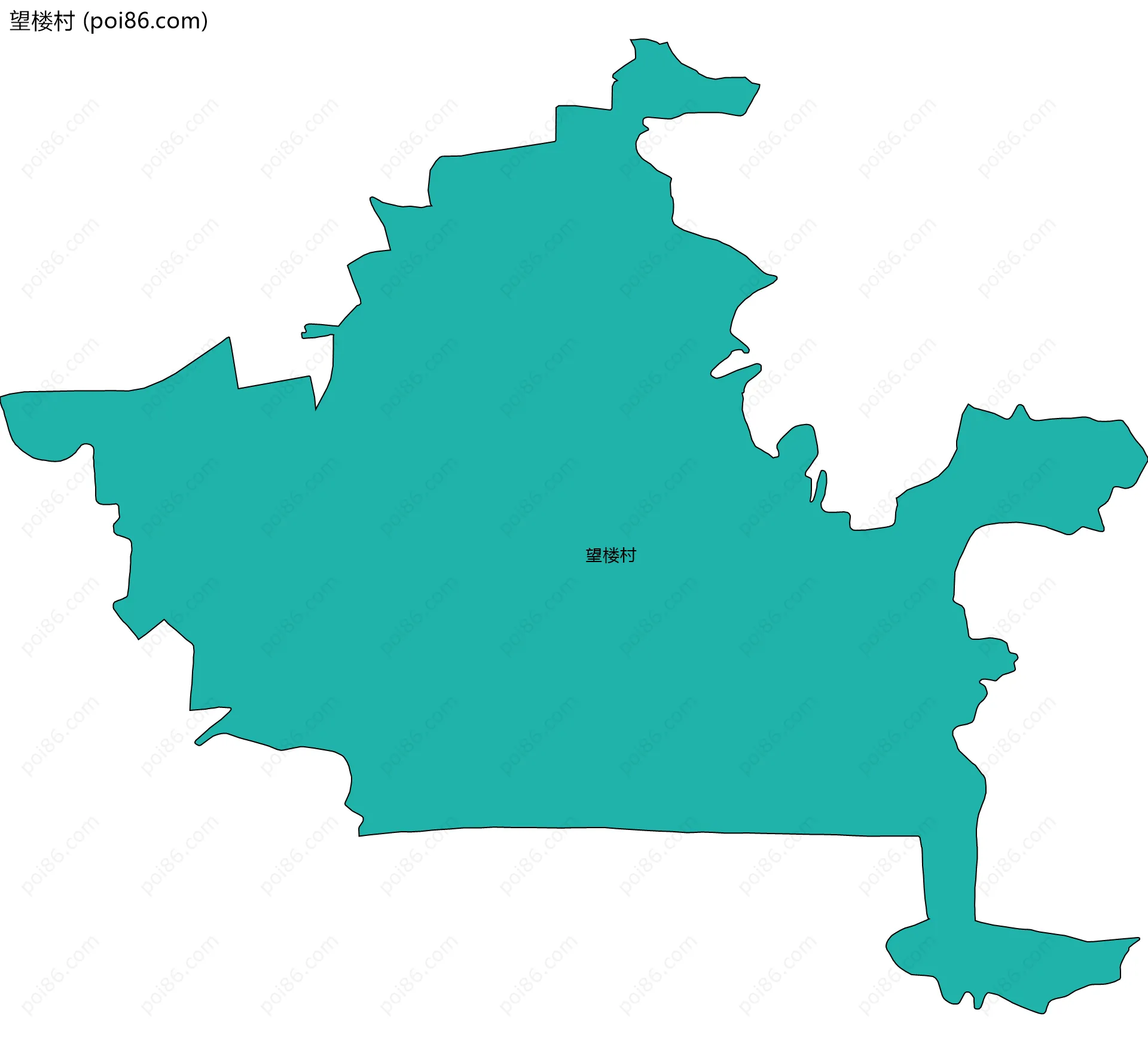 望楼村边界地图