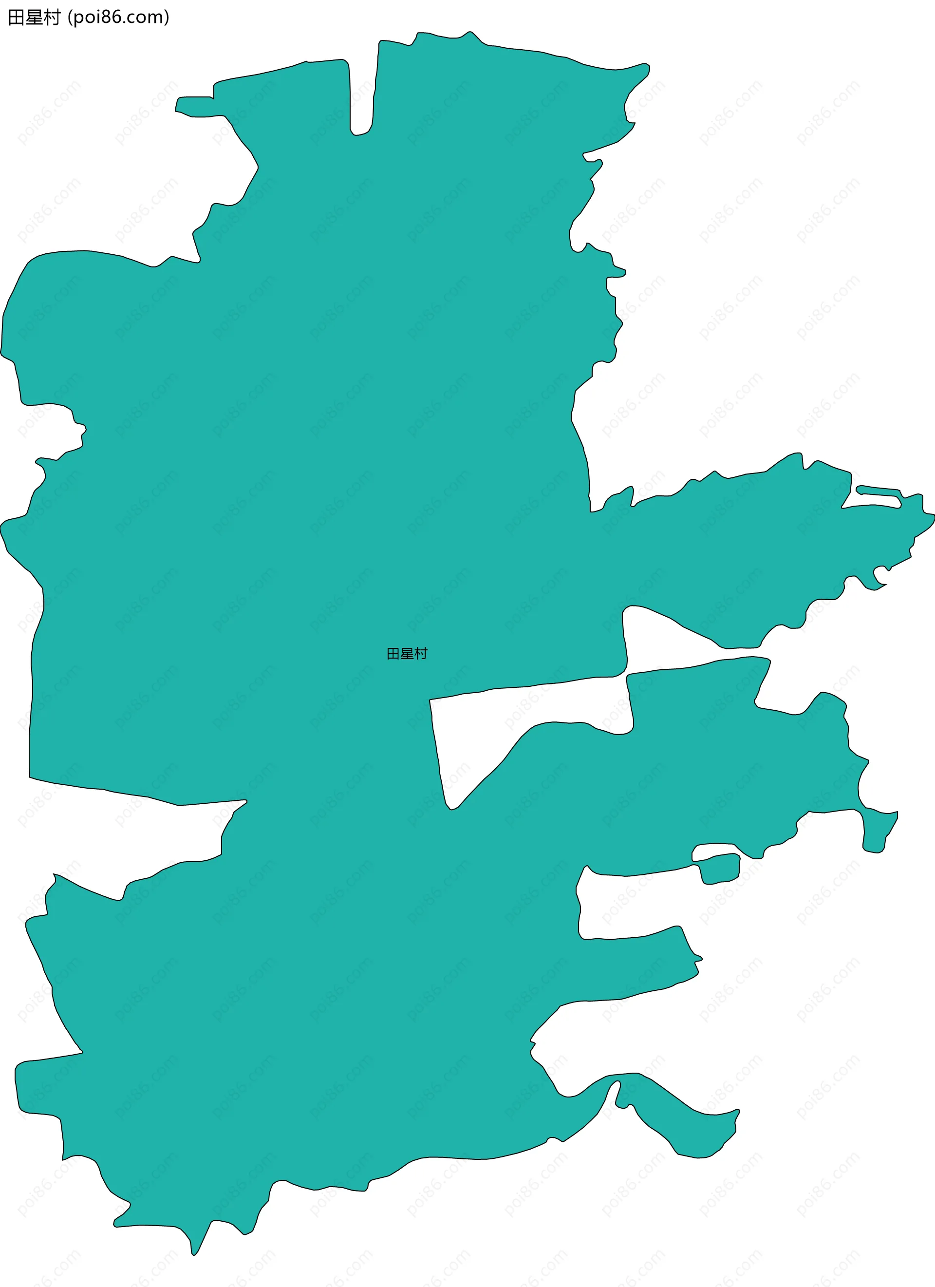 田星村边界地图