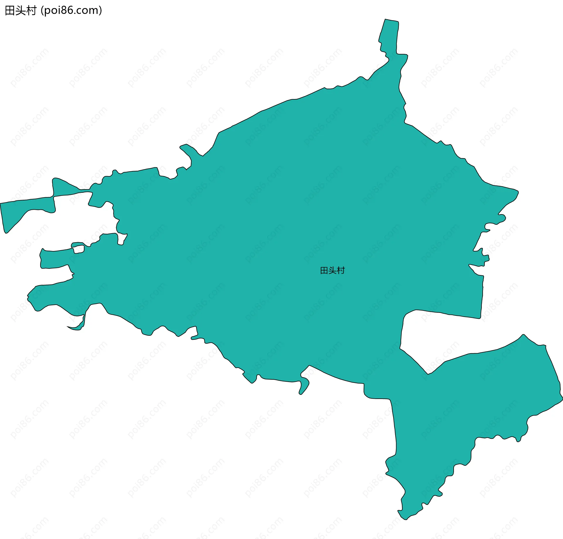 田头村边界地图