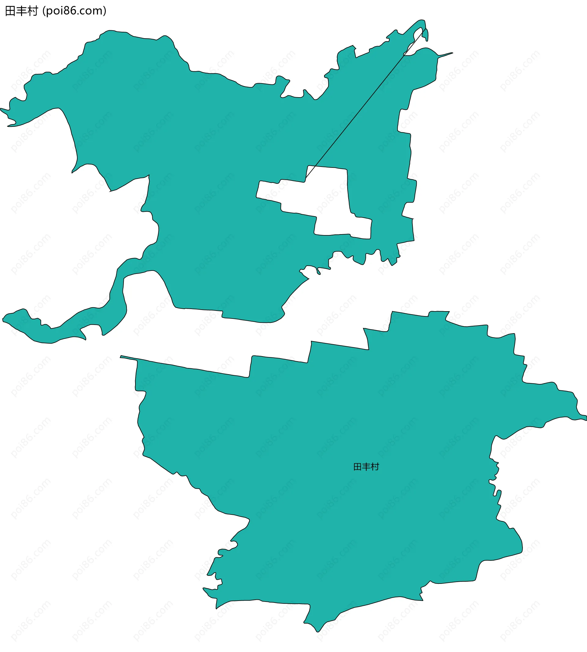 田丰村边界地图