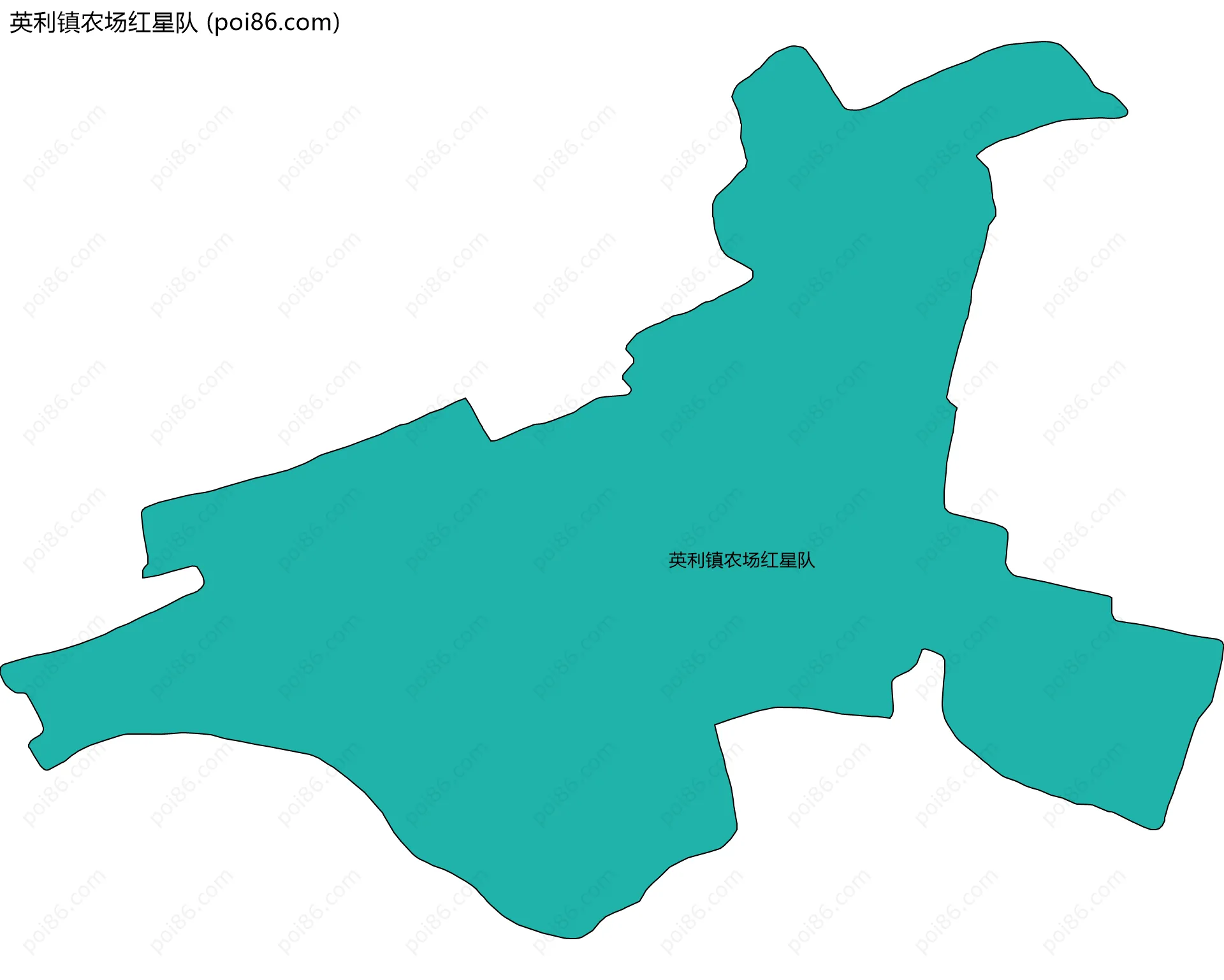 英利镇农场红星队边界地图