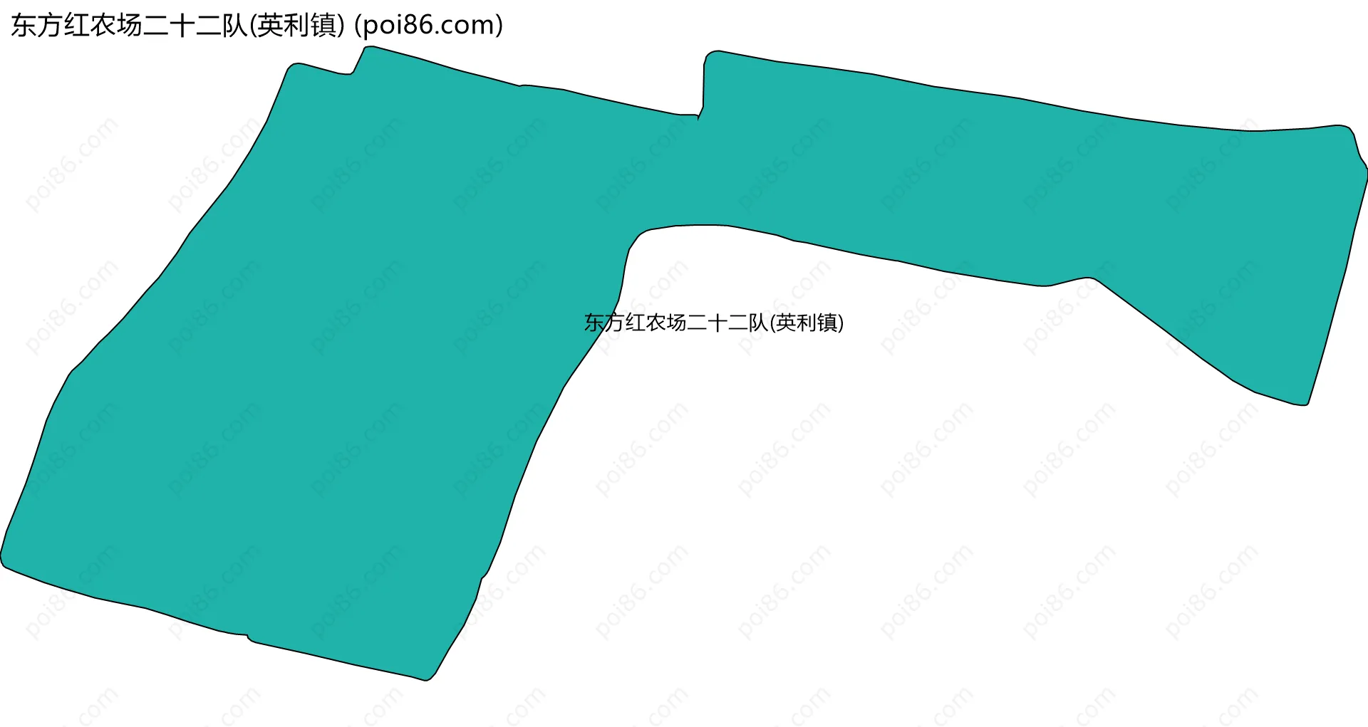 东方红农场二十二队(英利镇)边界地图