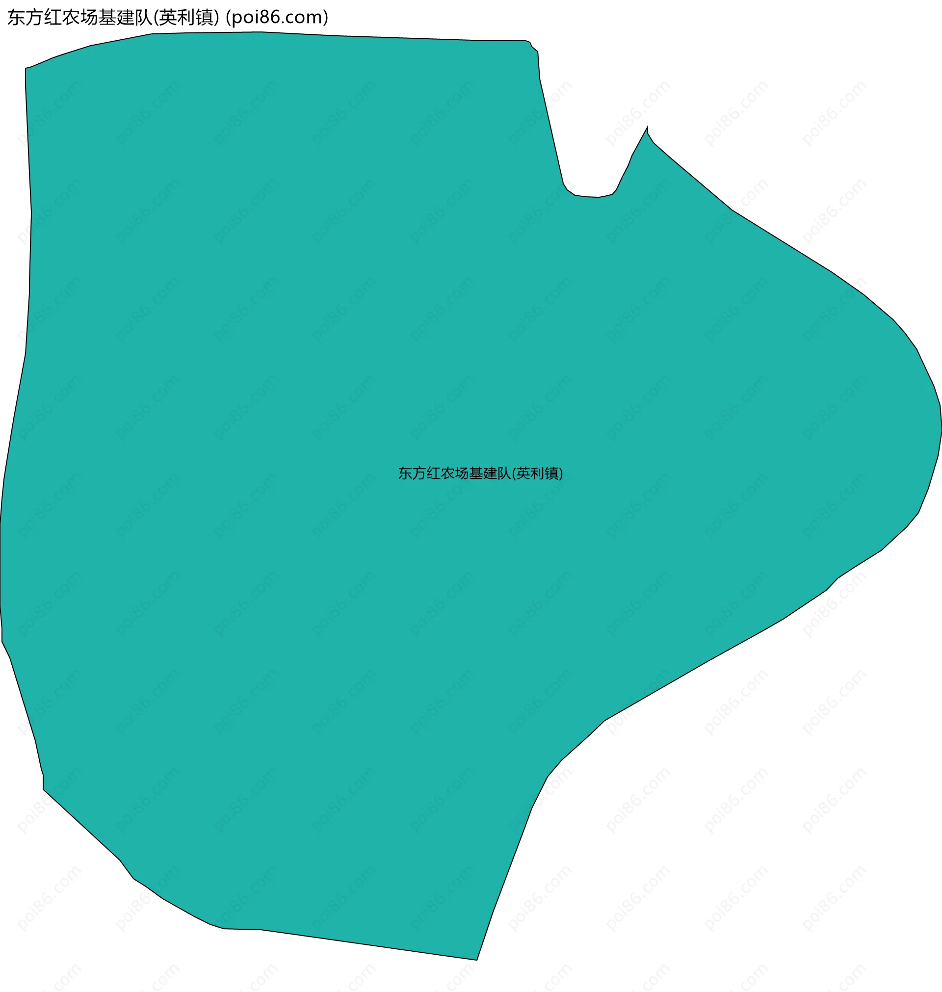 东方红农场基建队(英利镇)边界地图
