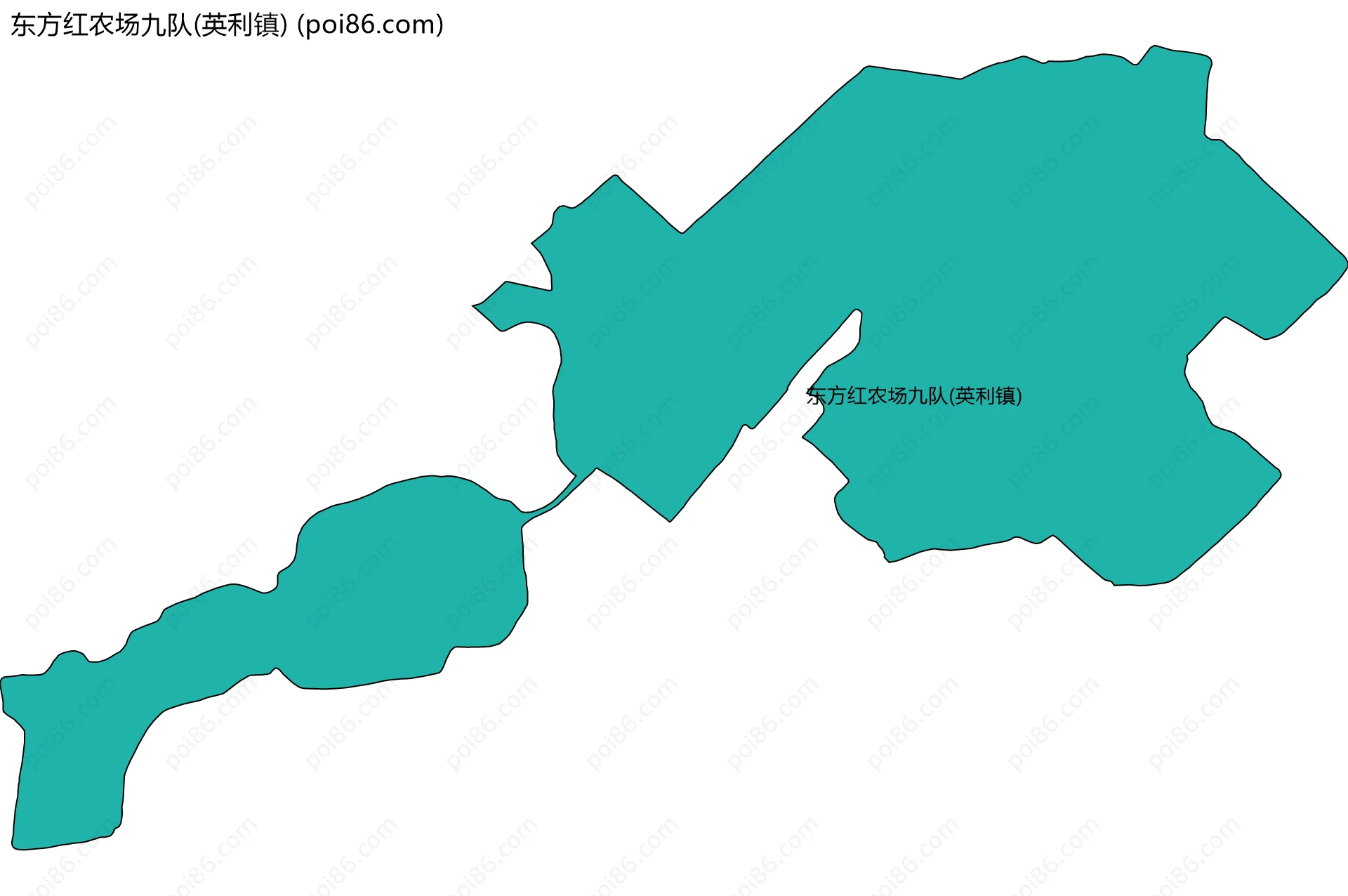 东方红农场九队(英利镇)边界地图