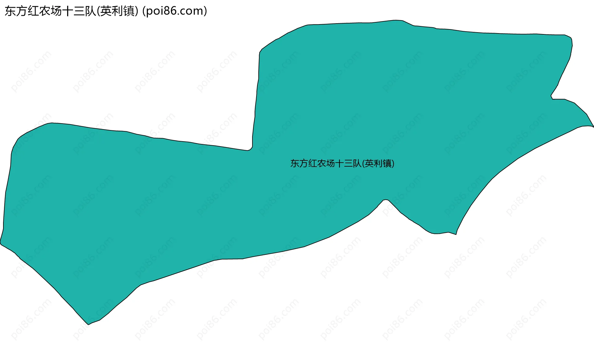 东方红农场十三队(英利镇)边界地图
