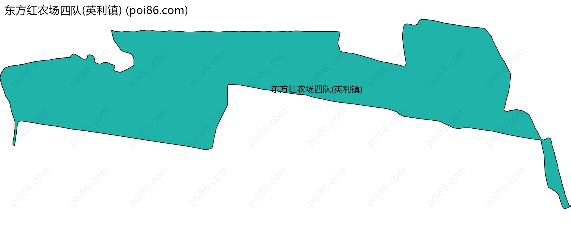 东方红农场四队(英利镇)边界地图