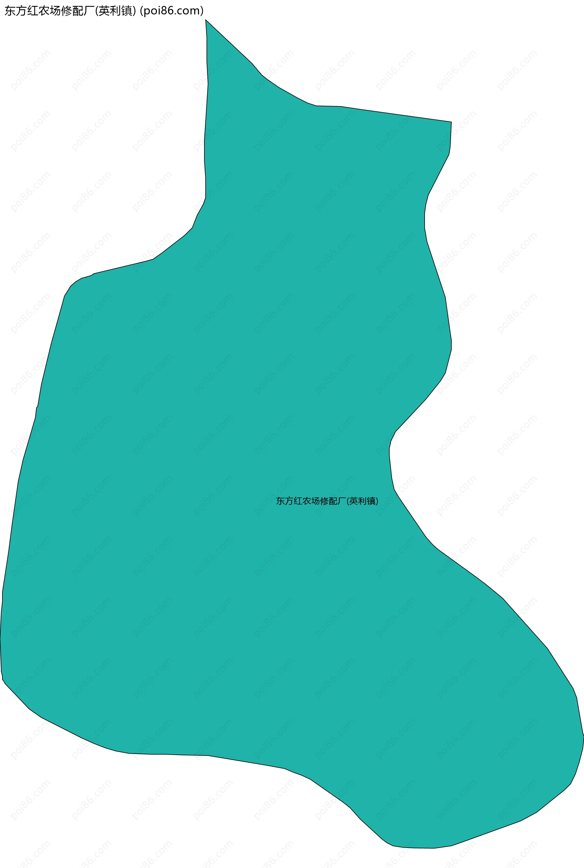 东方红农场修配厂(英利镇)边界地图