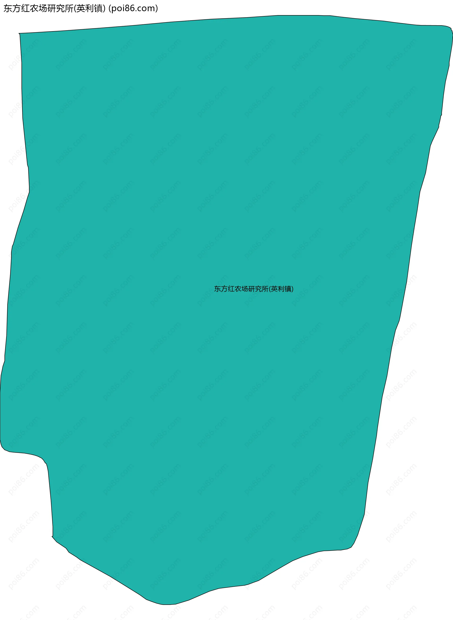 东方红农场研究所(英利镇)边界地图