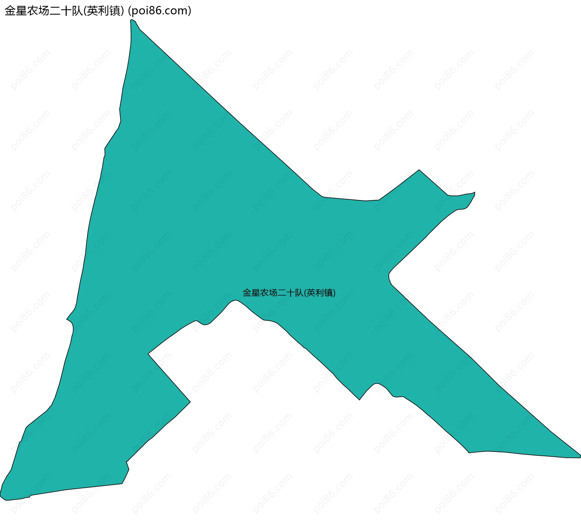 金星农场二十队(英利镇)边界地图