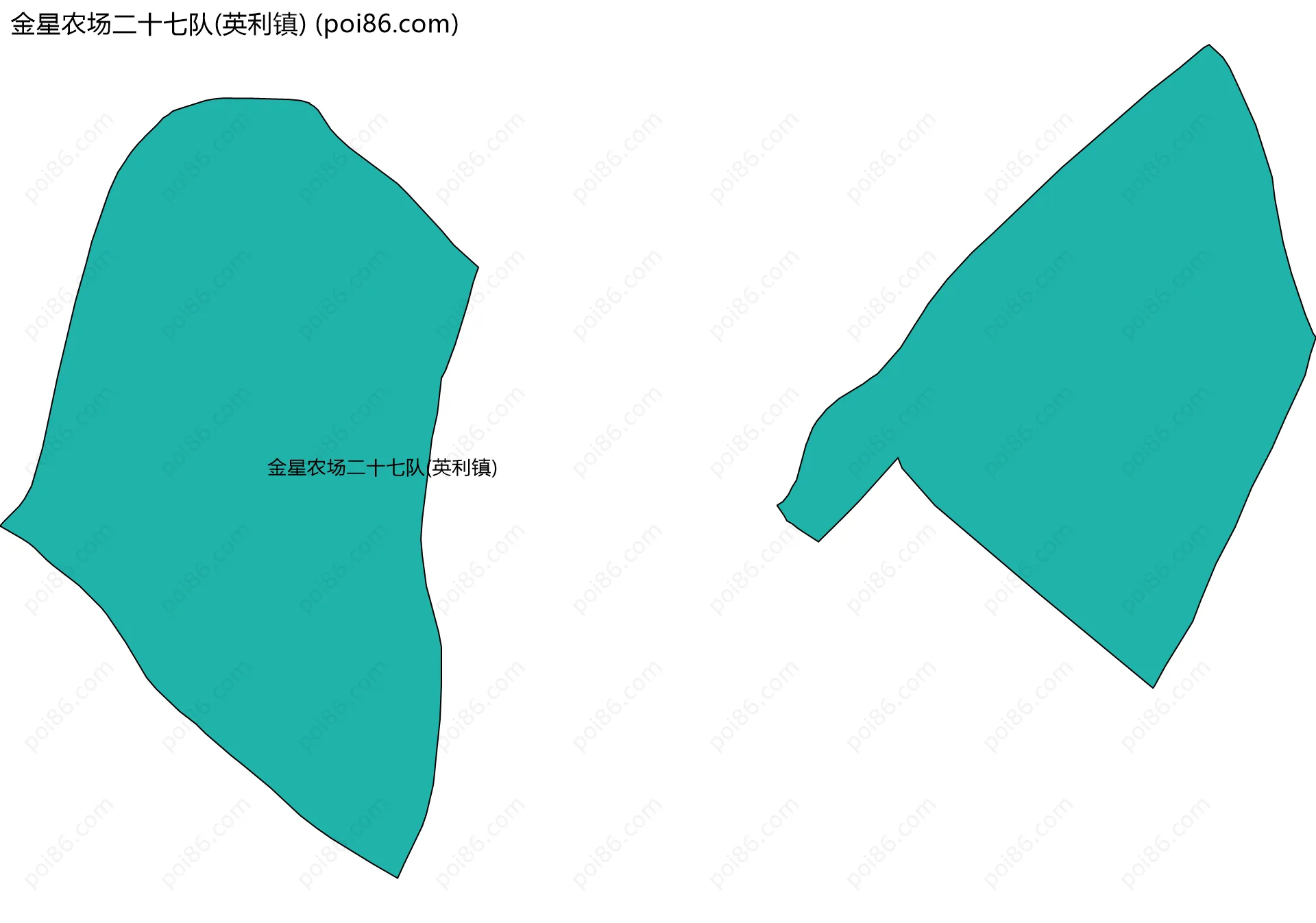 金星农场二十七队(英利镇)边界地图