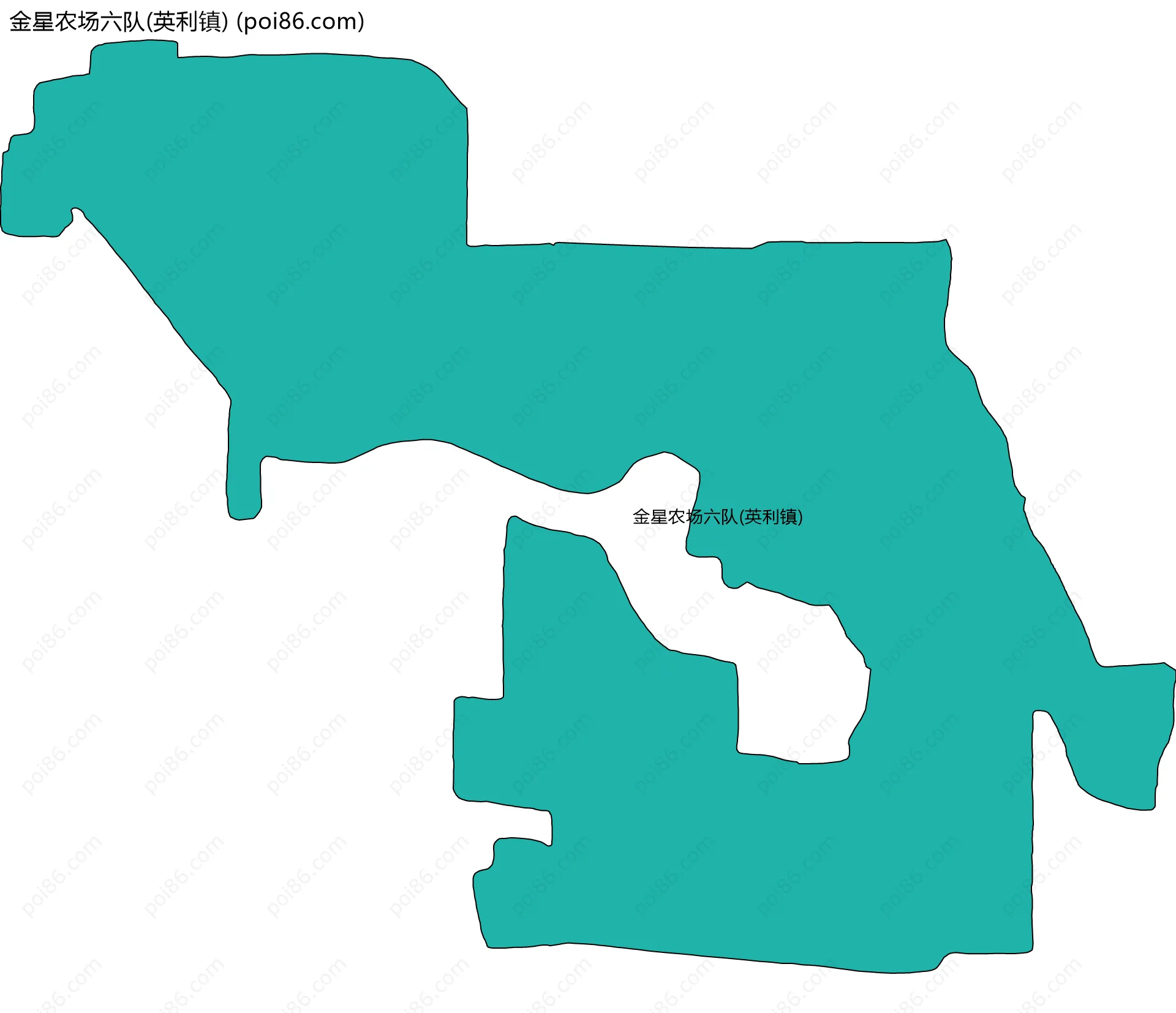 金星农场六队(英利镇)边界地图