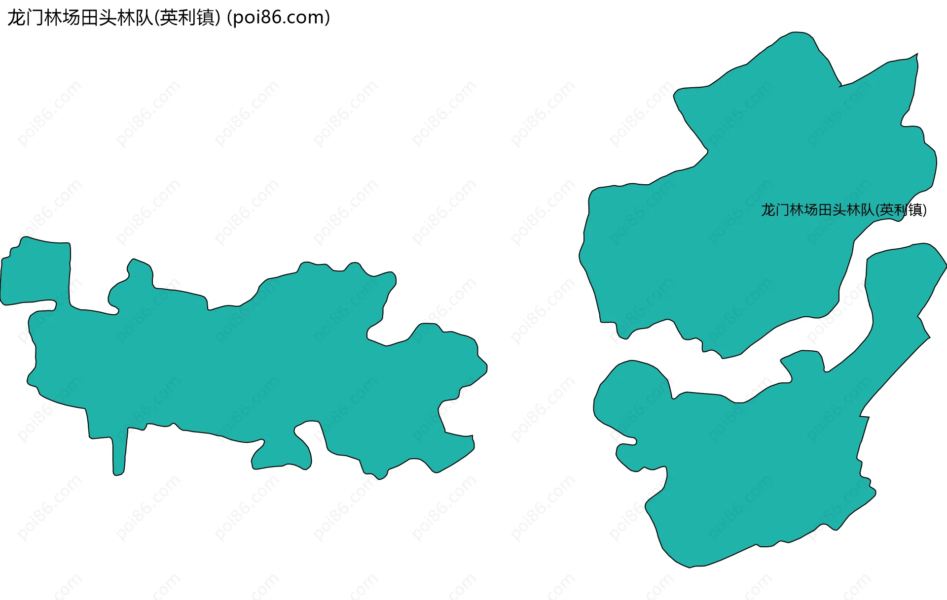 龙门林场田头林队(英利镇)边界地图