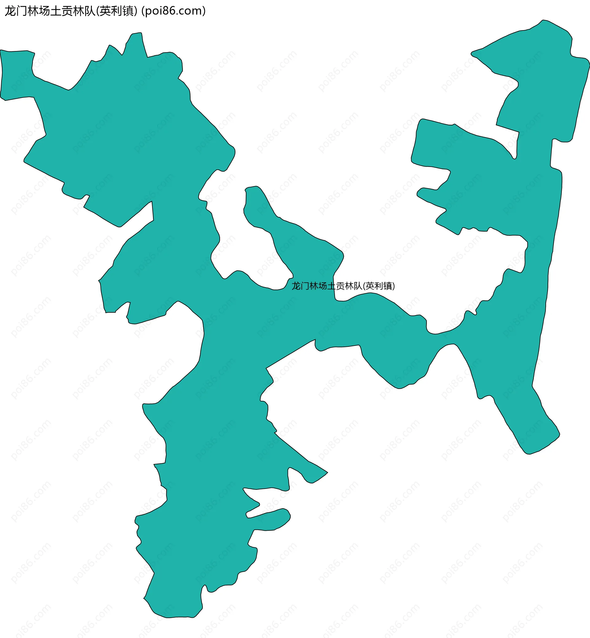 龙门林场土贡林队(英利镇)边界地图