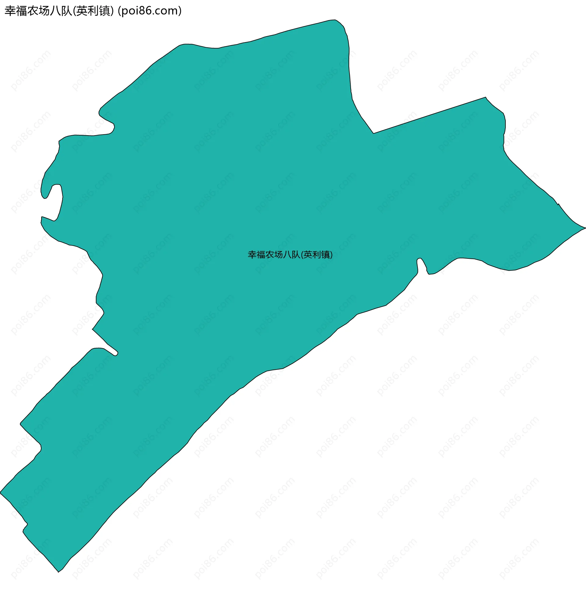 幸福农场八队(英利镇)边界地图