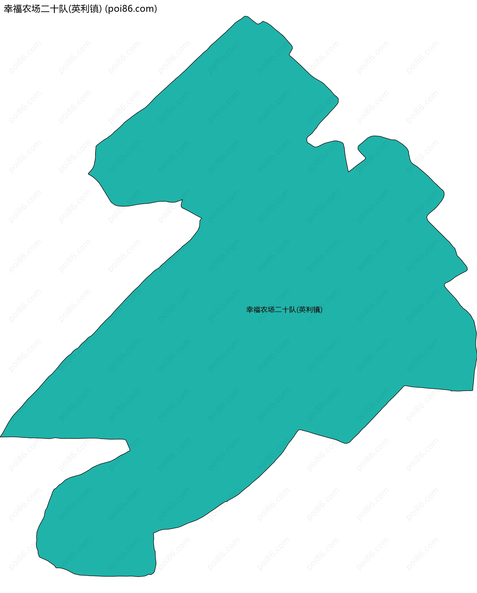 幸福农场二十队(英利镇)边界地图