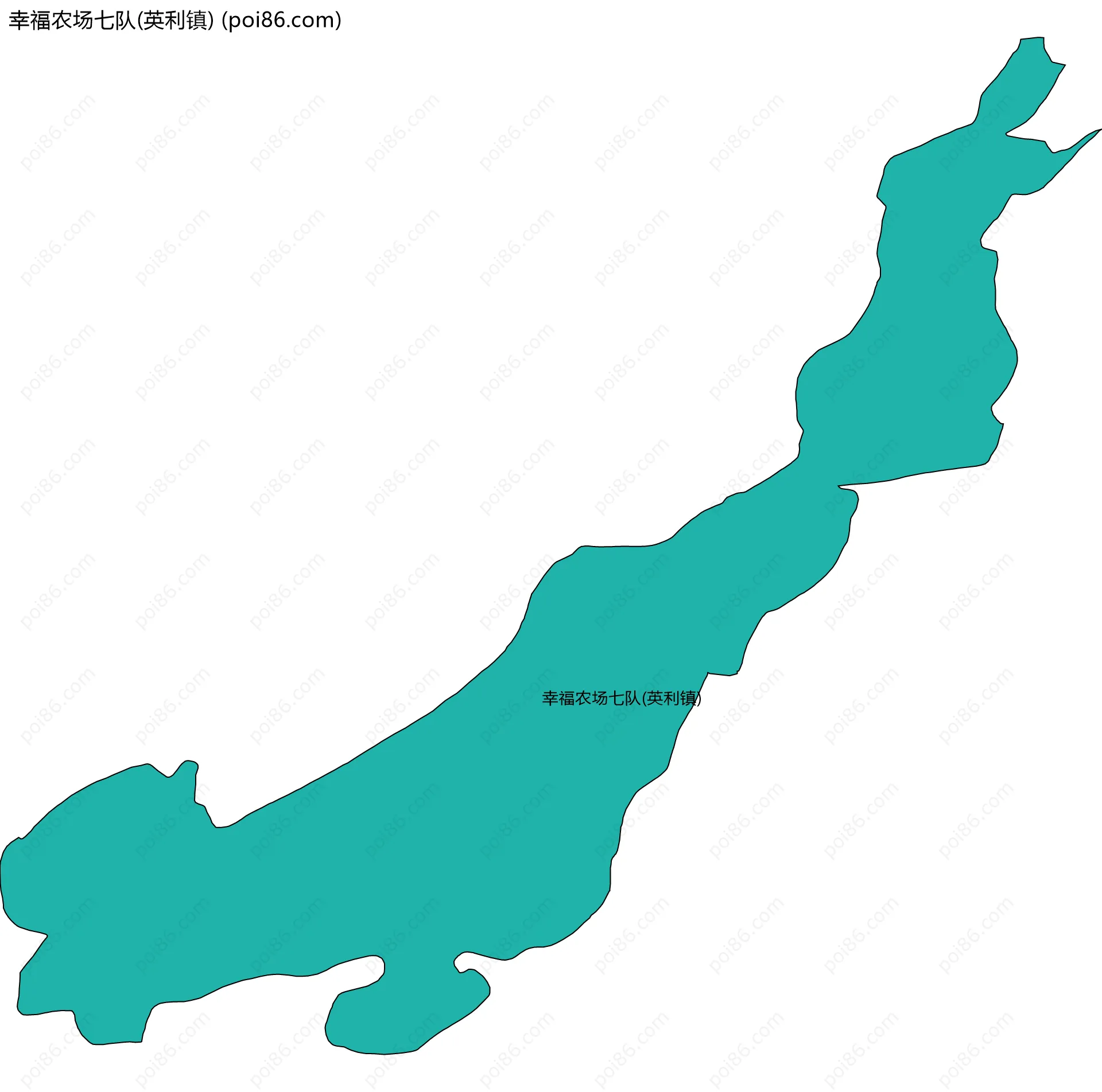 幸福农场七队(英利镇)边界地图