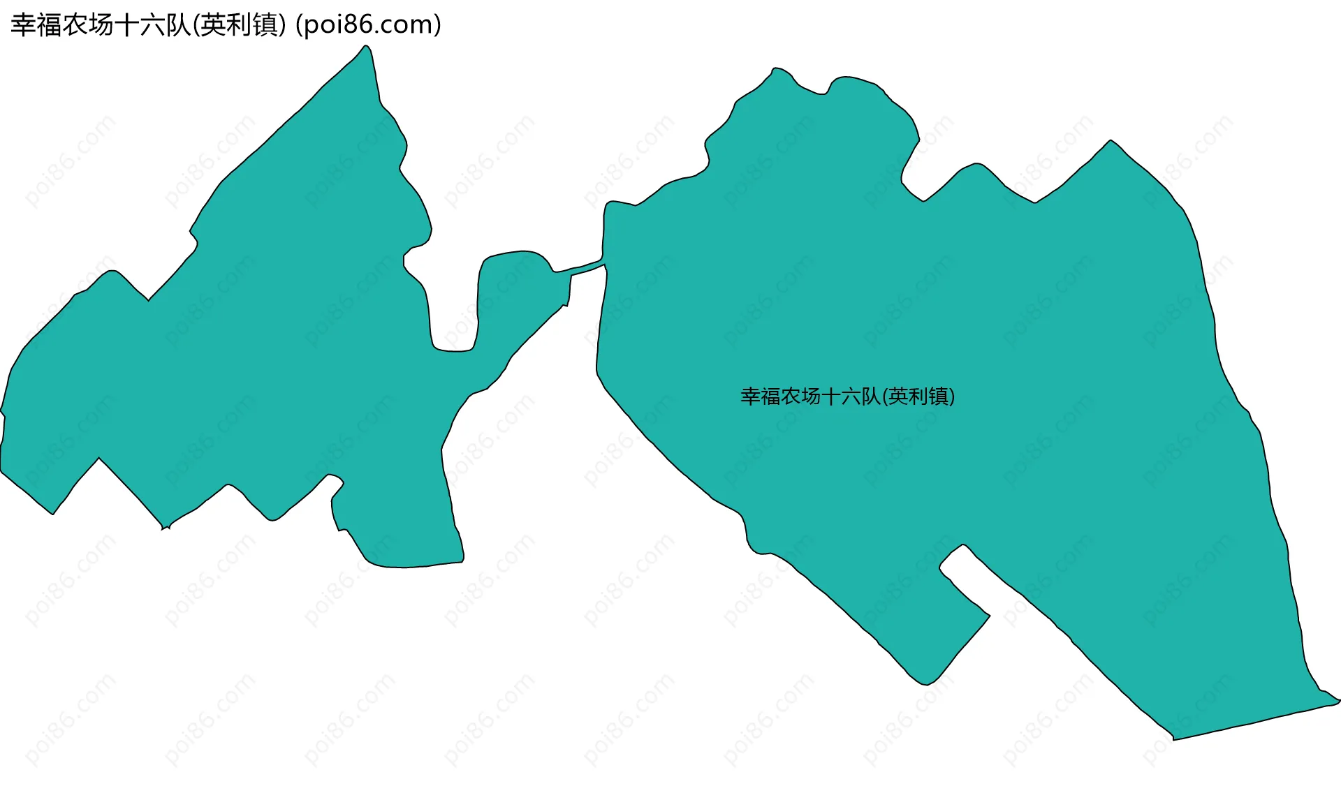 幸福农场十六队(英利镇)边界地图