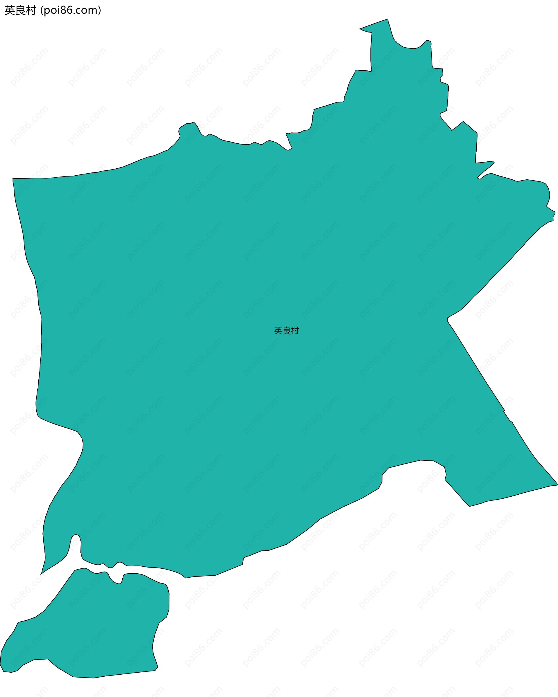 英良村边界地图
