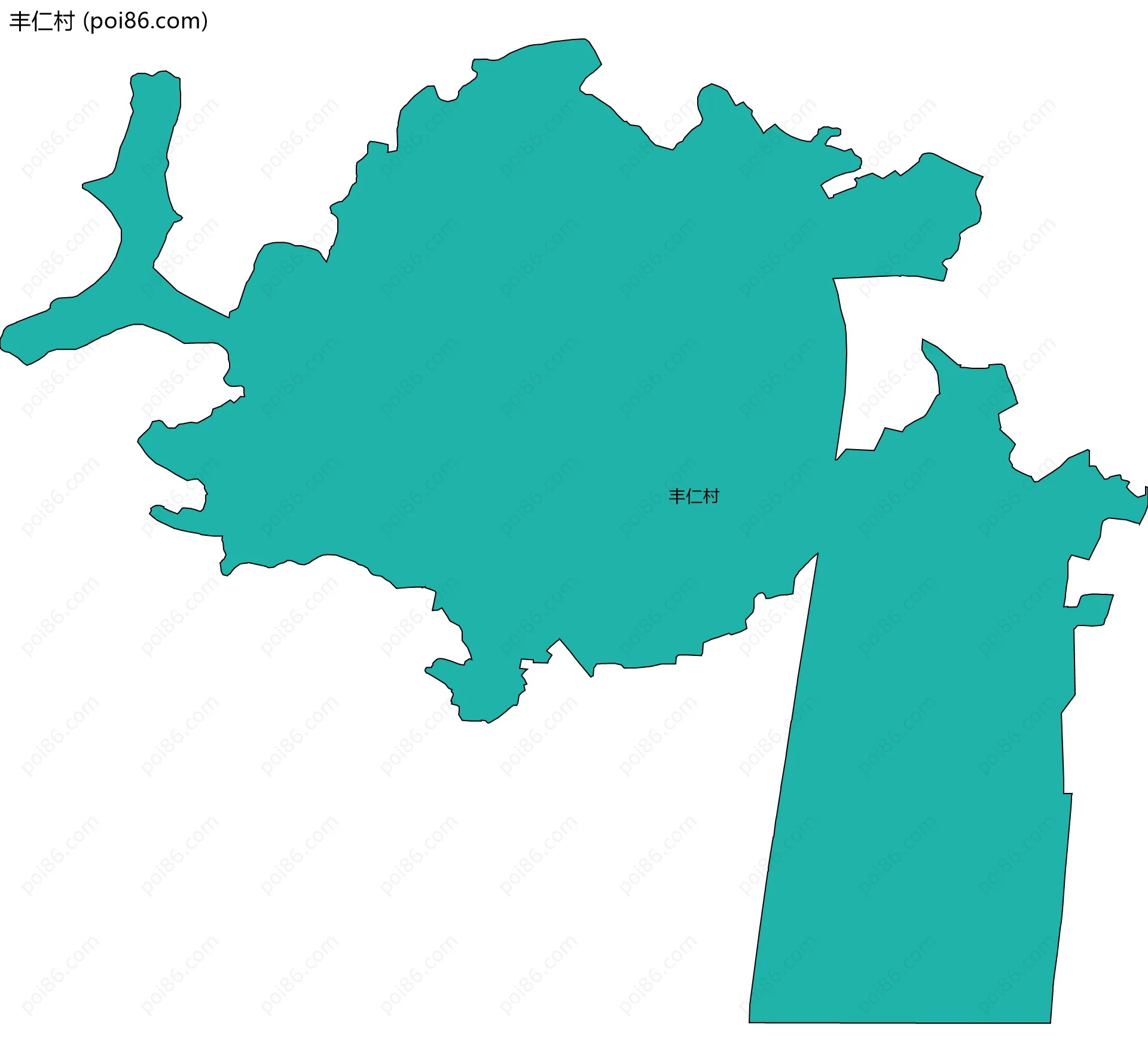 丰仁村边界地图