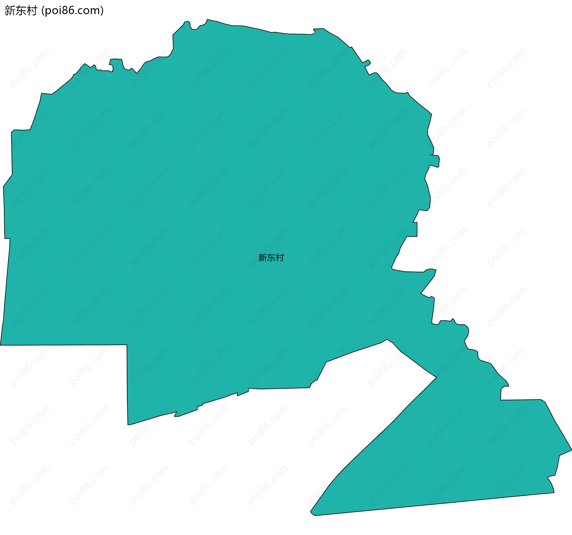 新东村边界地图