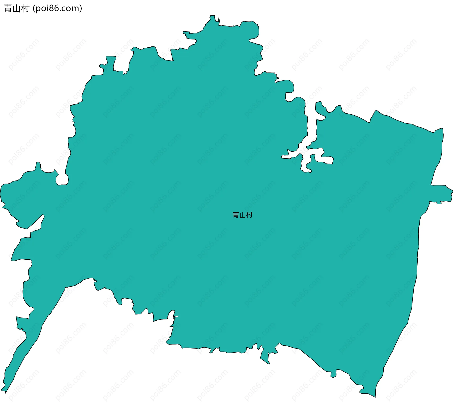 青山村边界地图