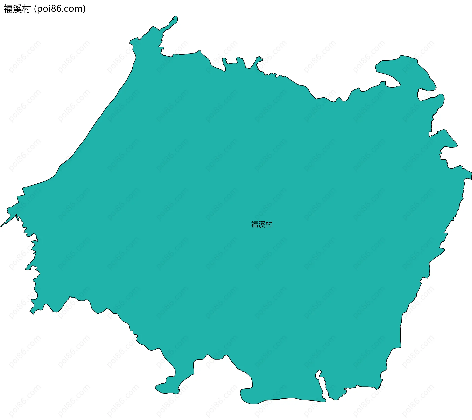 福溪村边界地图