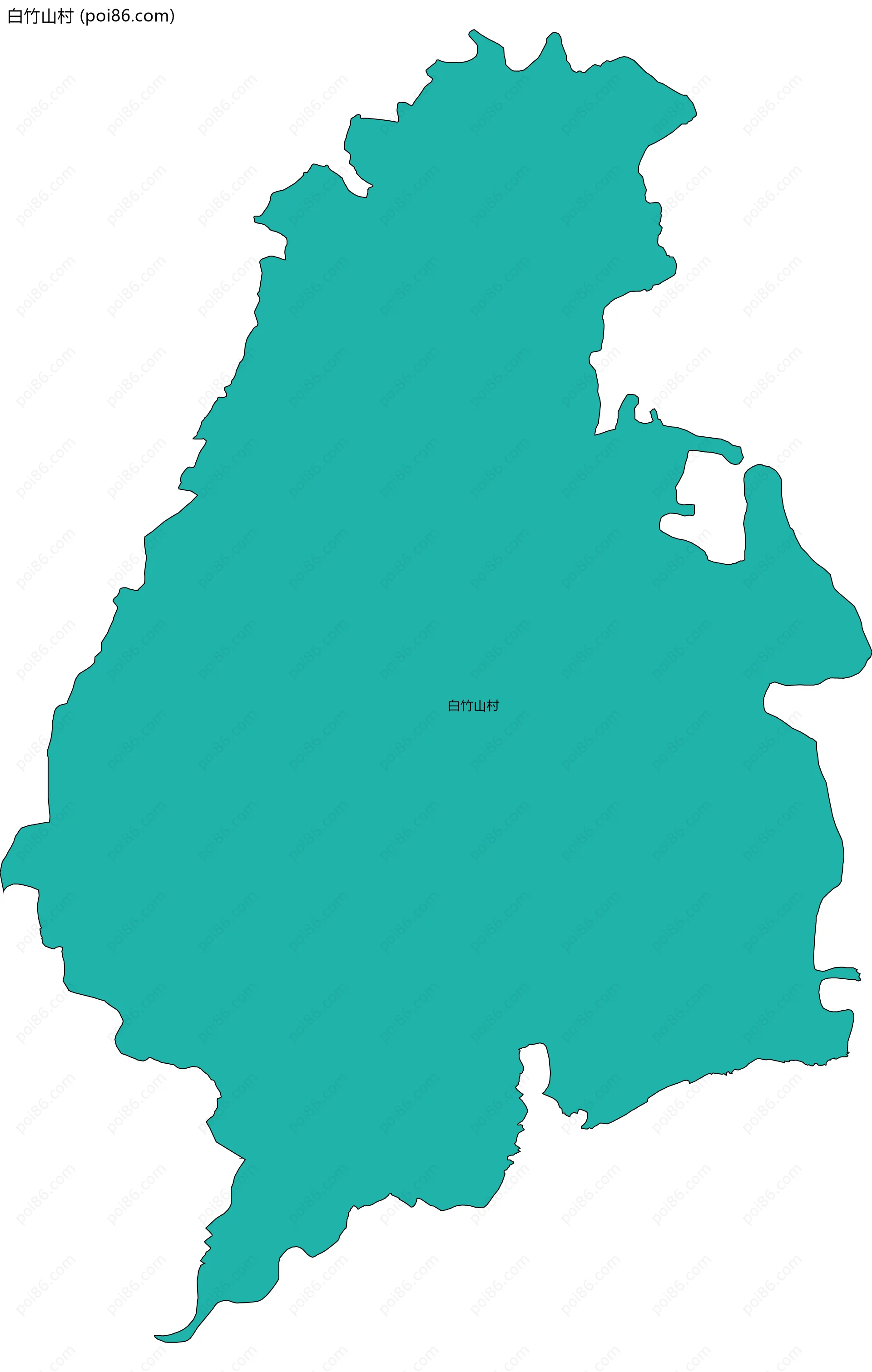 白竹山村边界地图