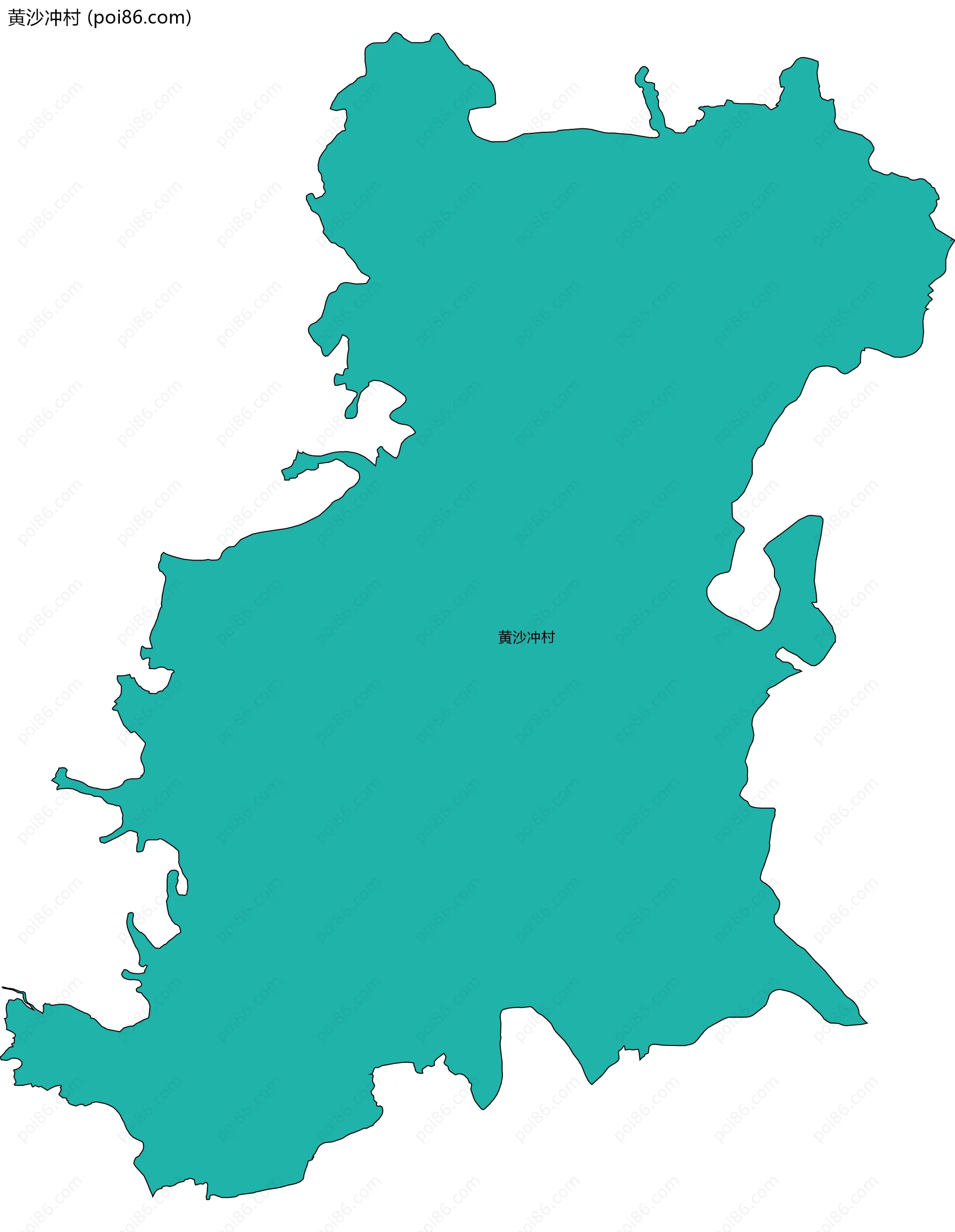 黄沙冲村边界地图