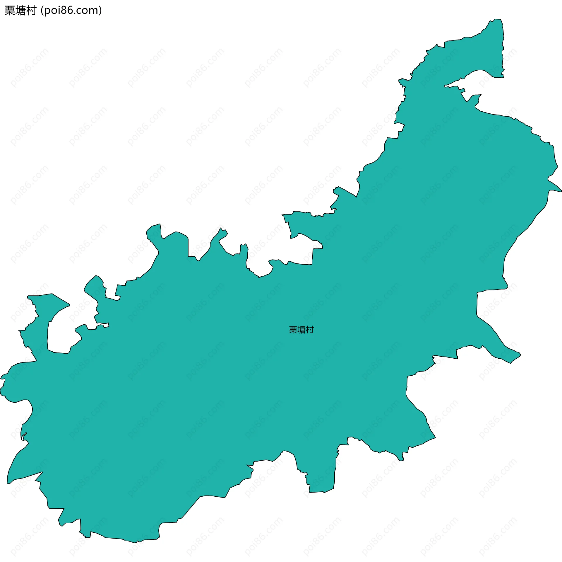 栗塘村边界地图