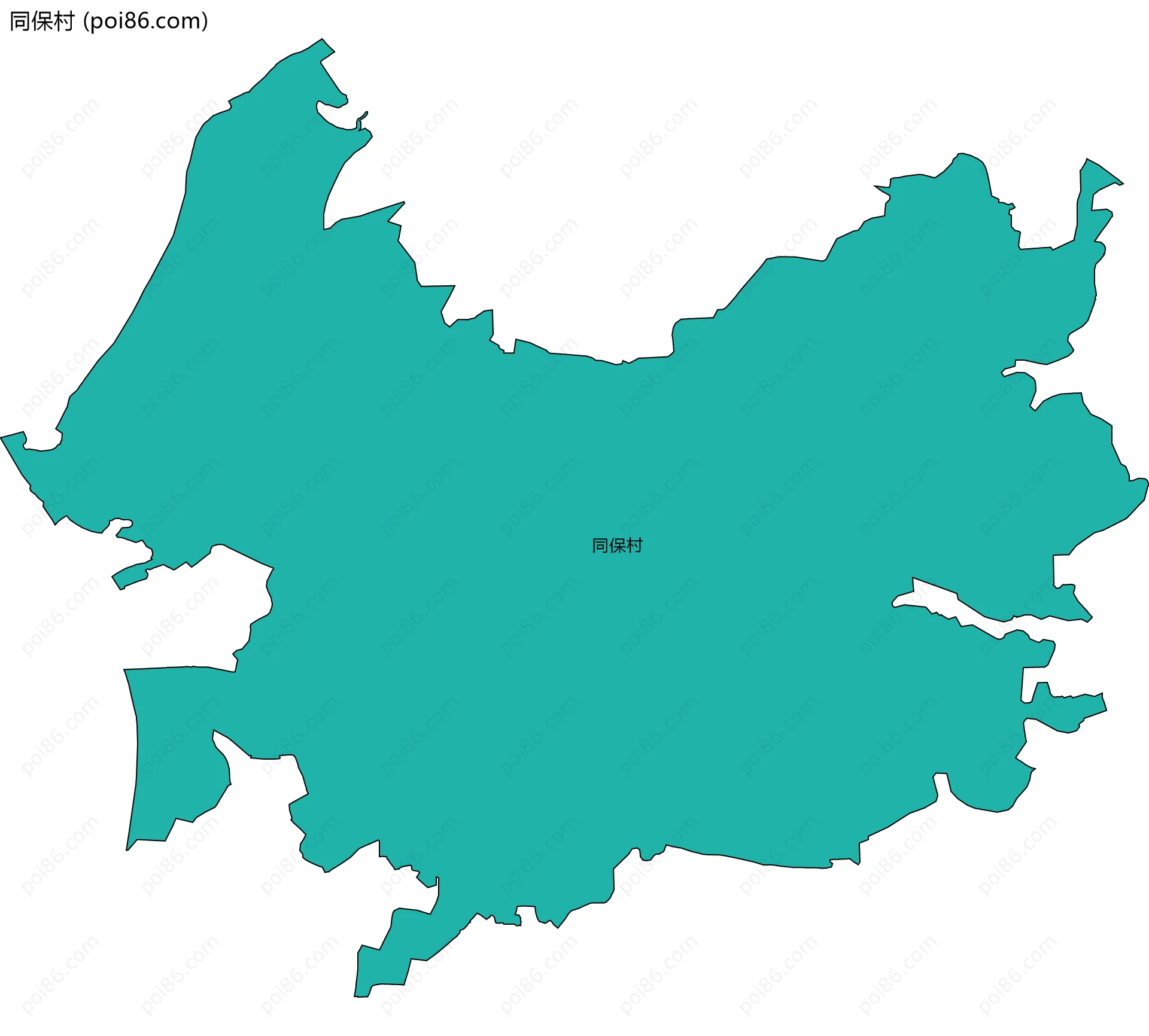 同保村边界地图