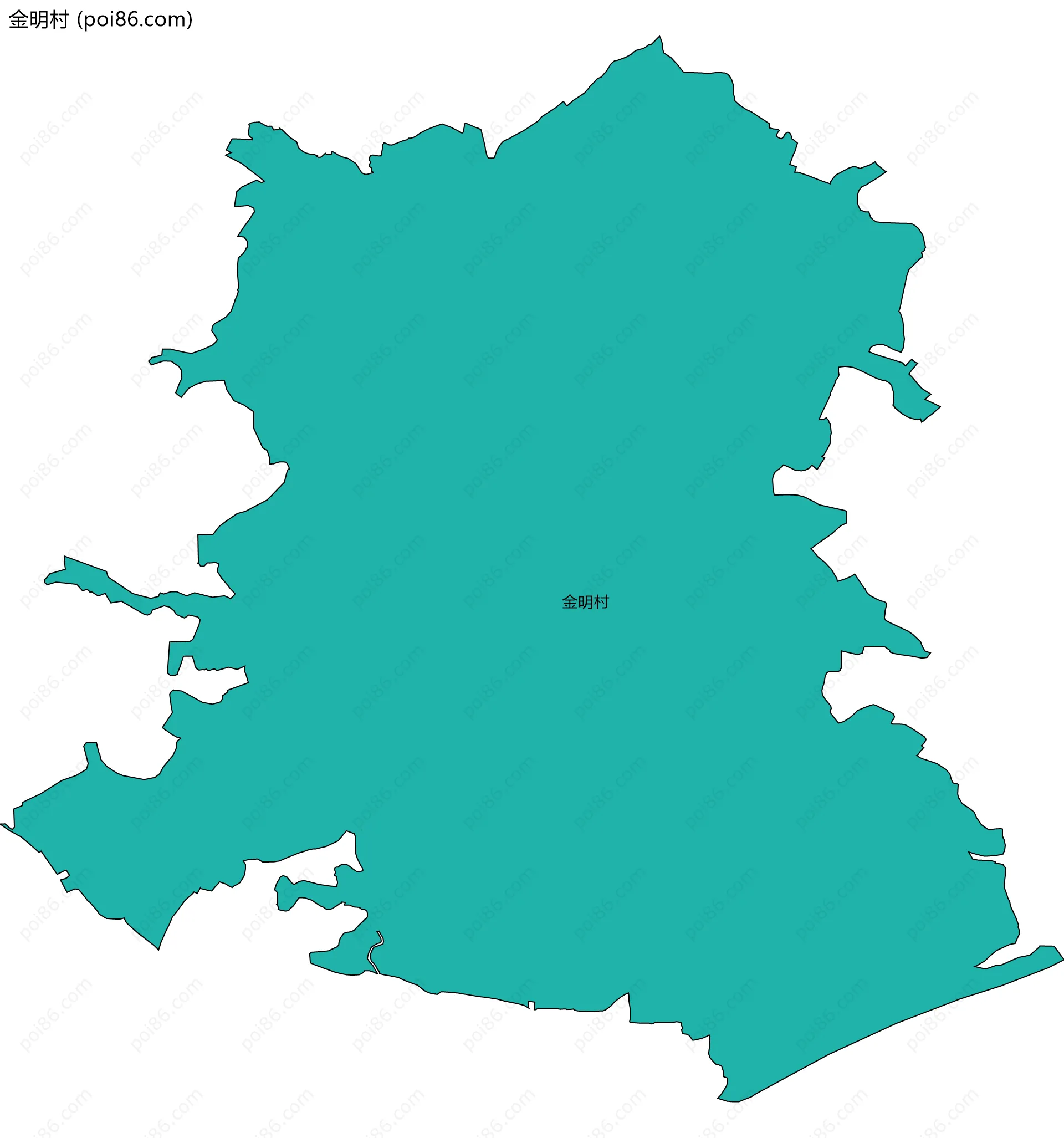 金明村边界地图