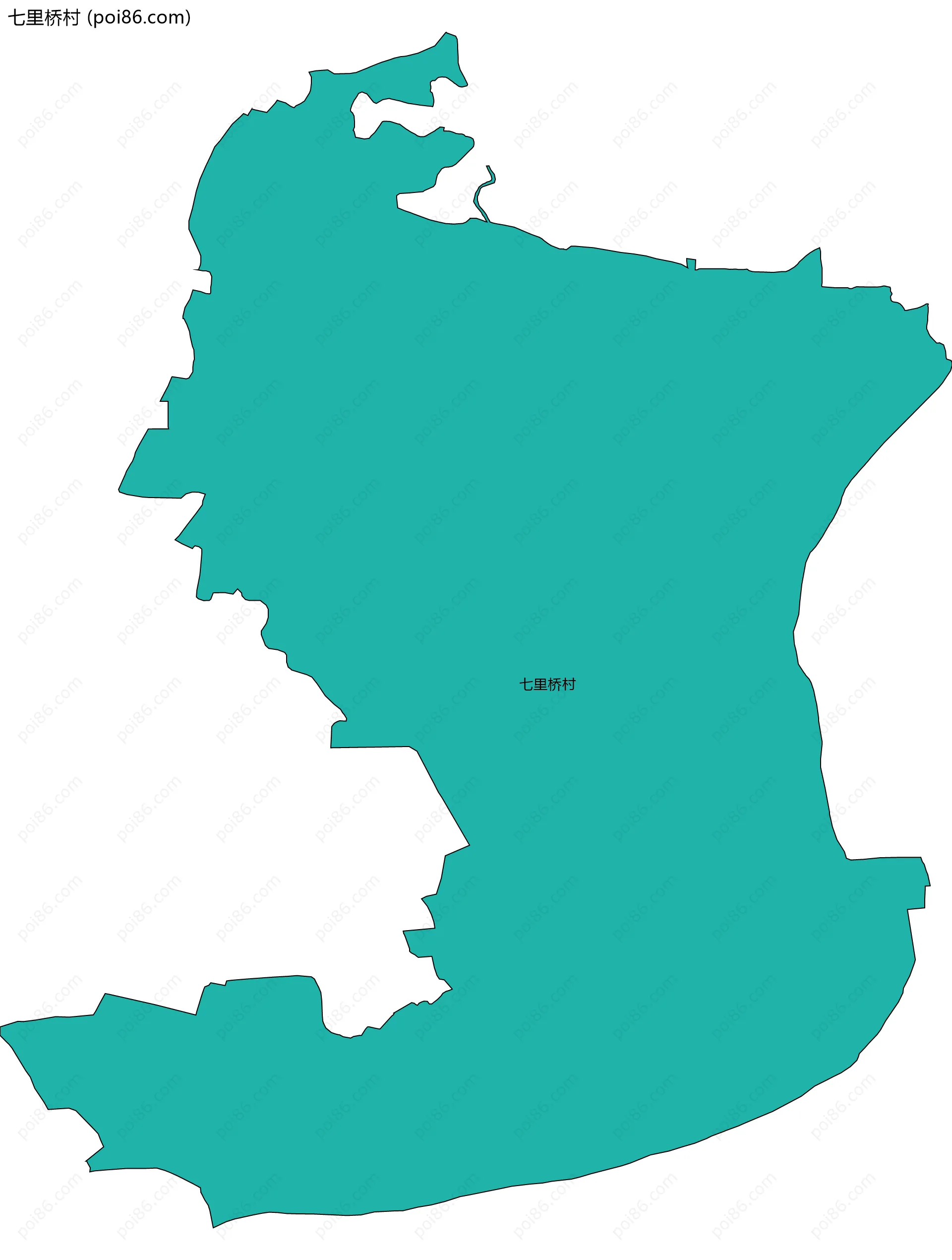 七里桥村边界地图