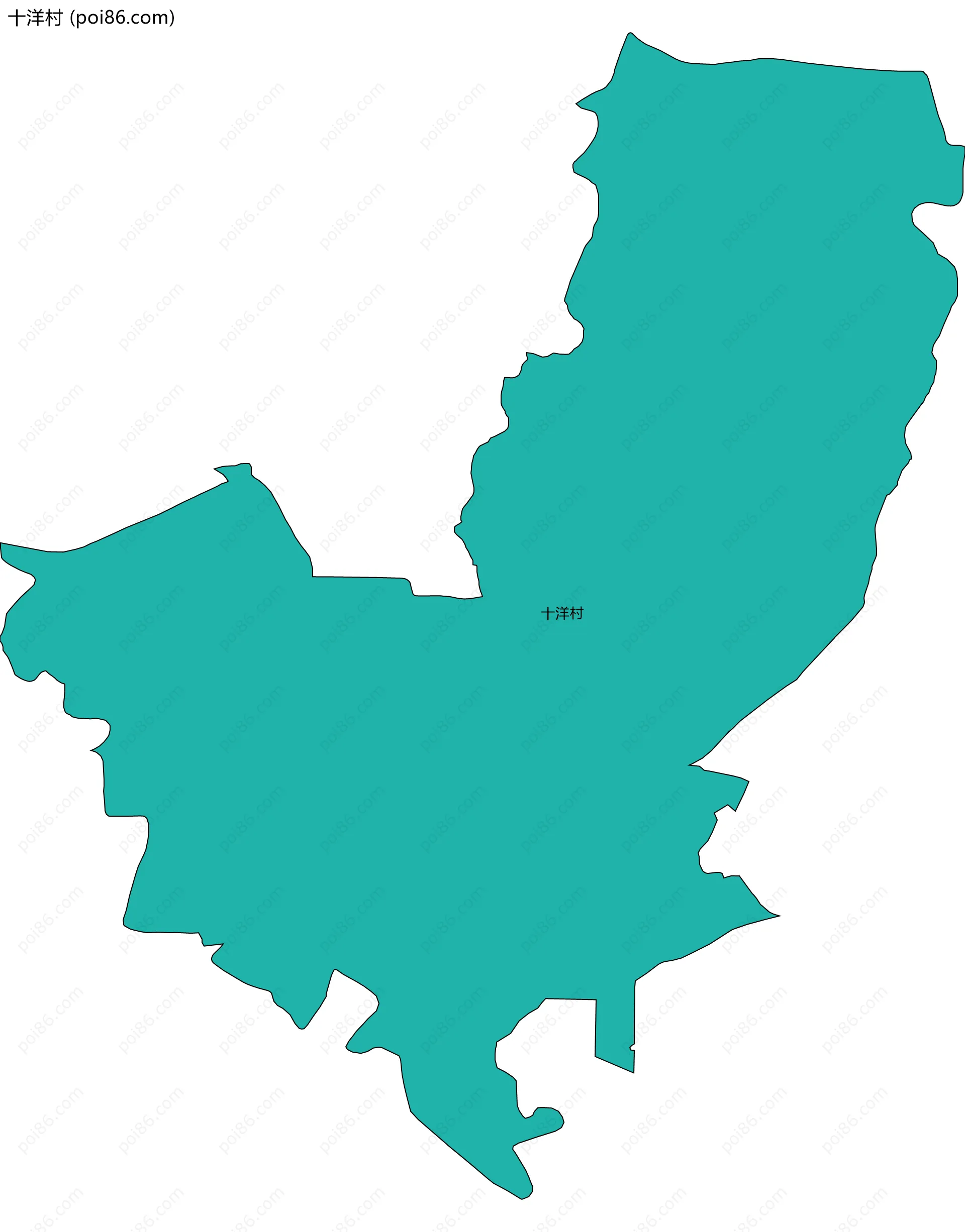 十洋村边界地图