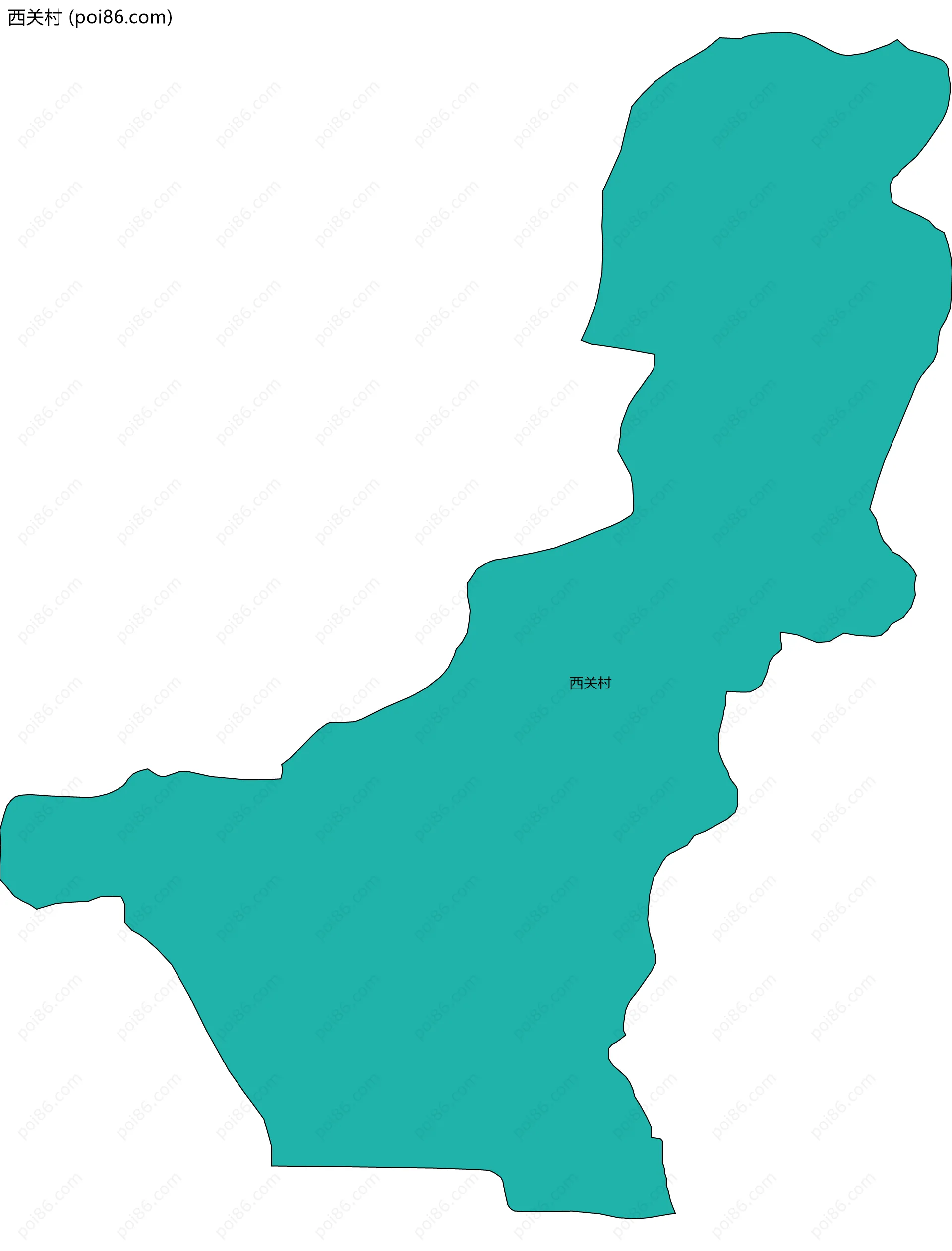 西关村边界地图