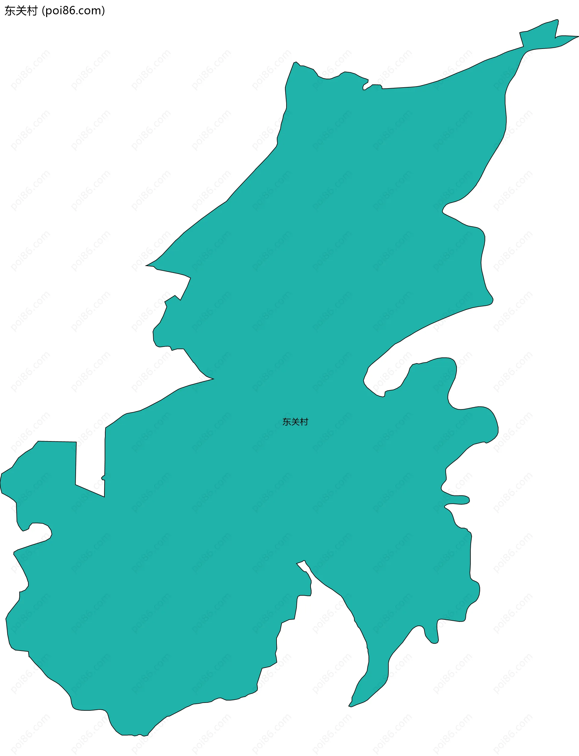 东关村边界地图