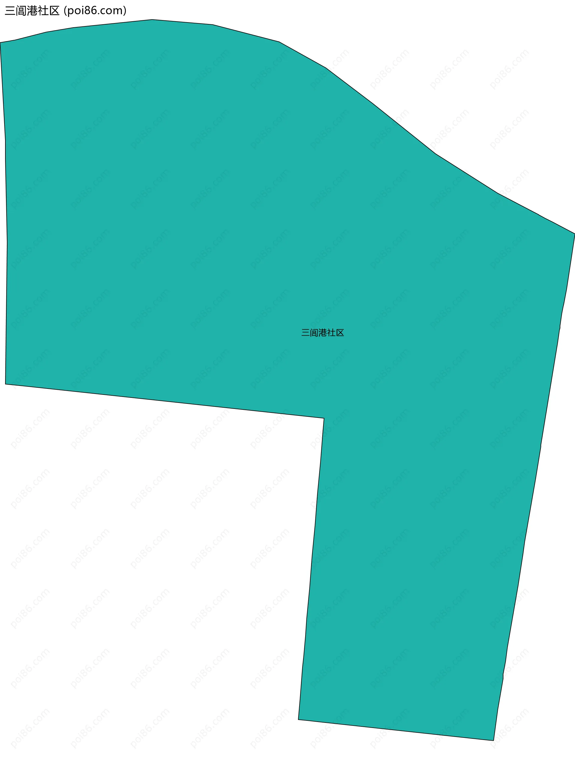 三闾港社区边界地图