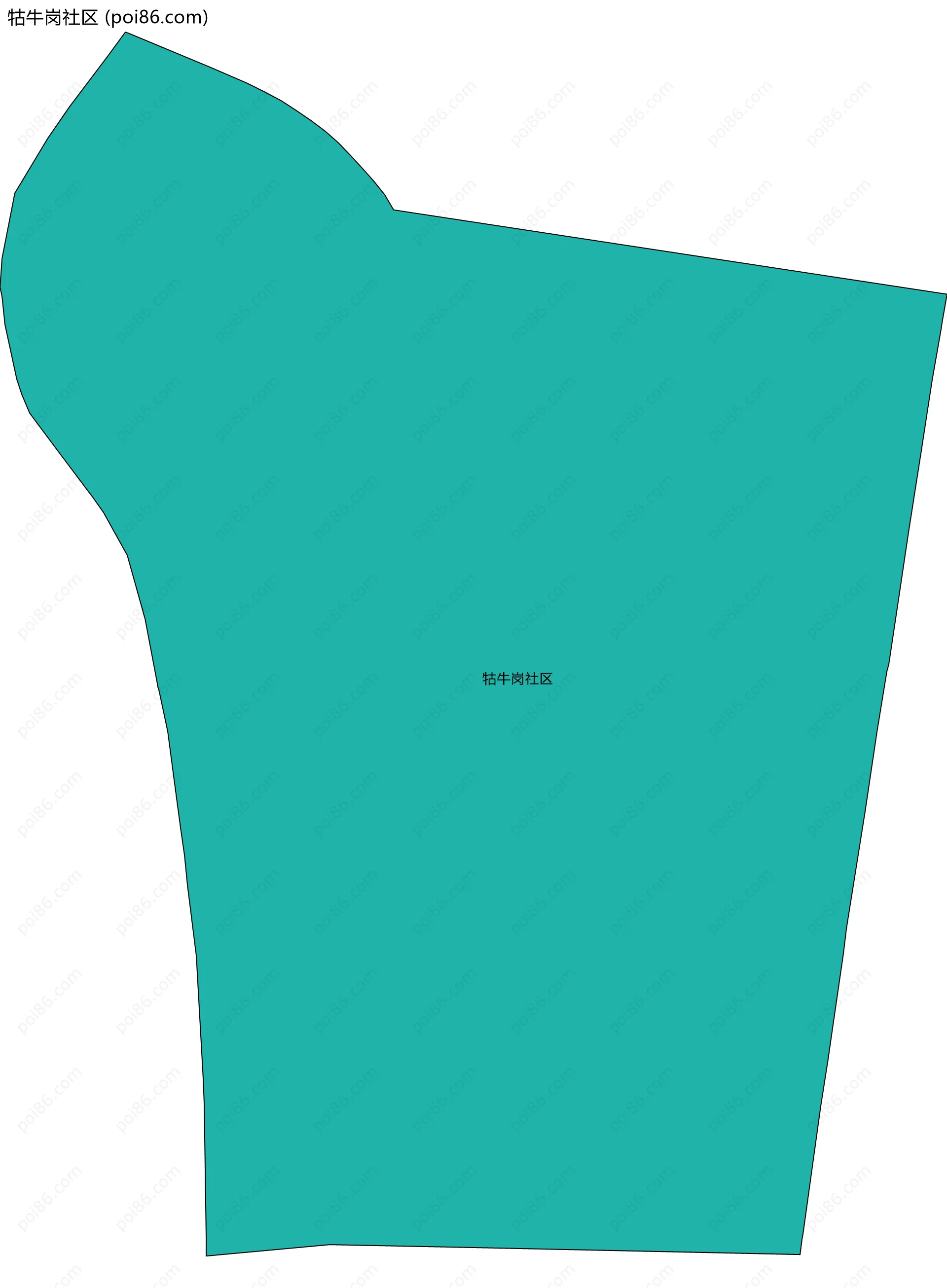 牯牛岗社区边界地图