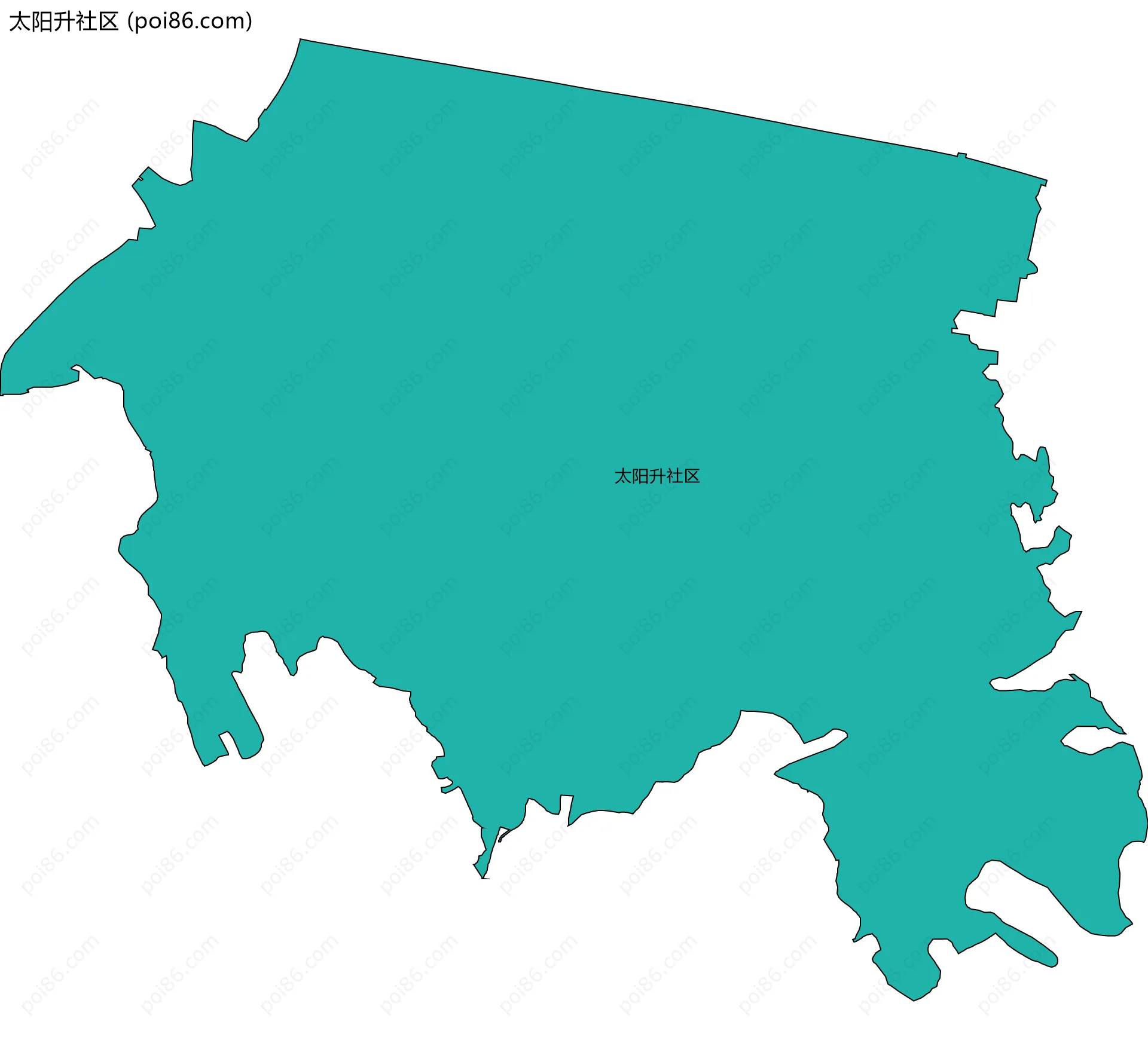 太阳升社区边界地图