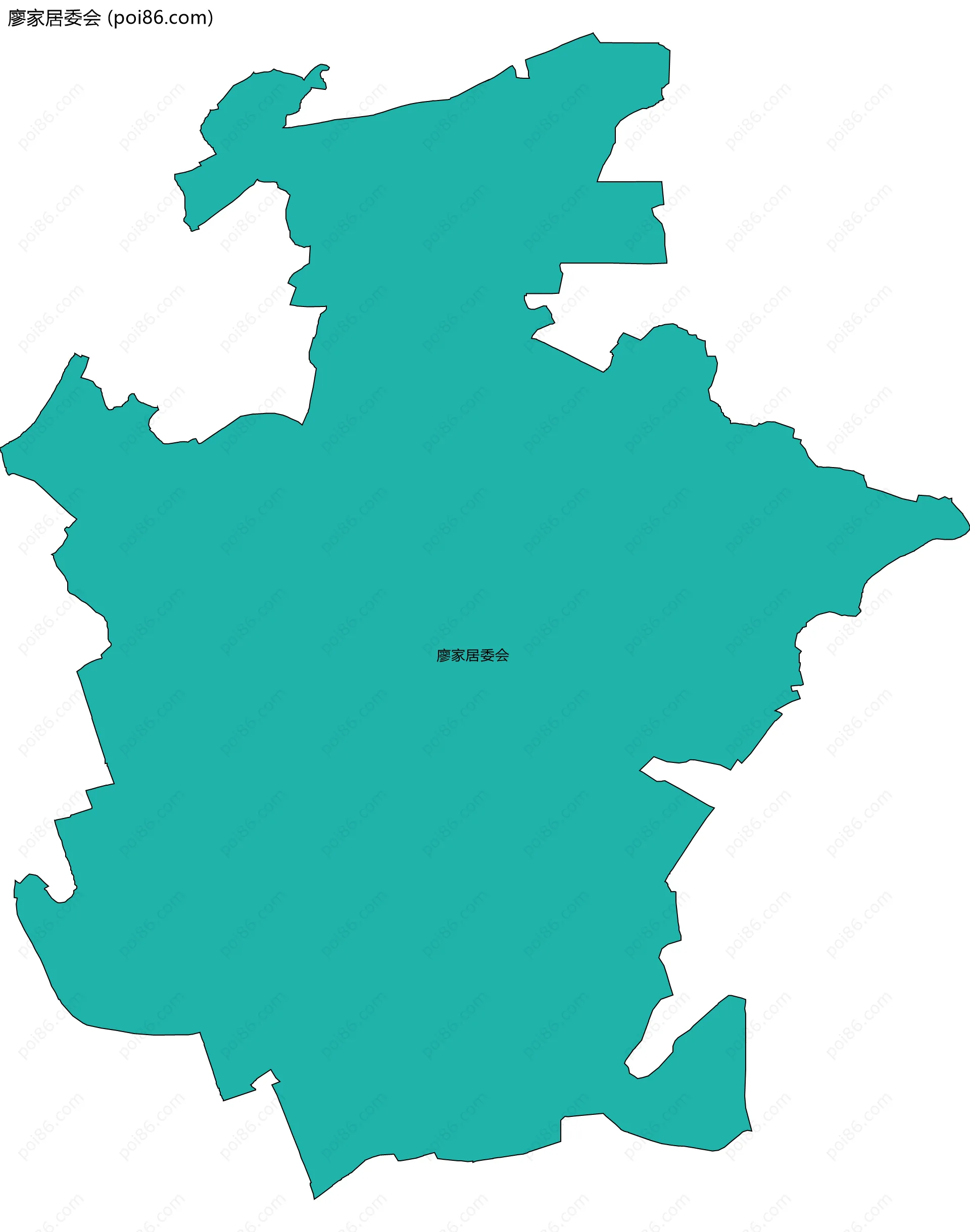 廖家居委会边界地图