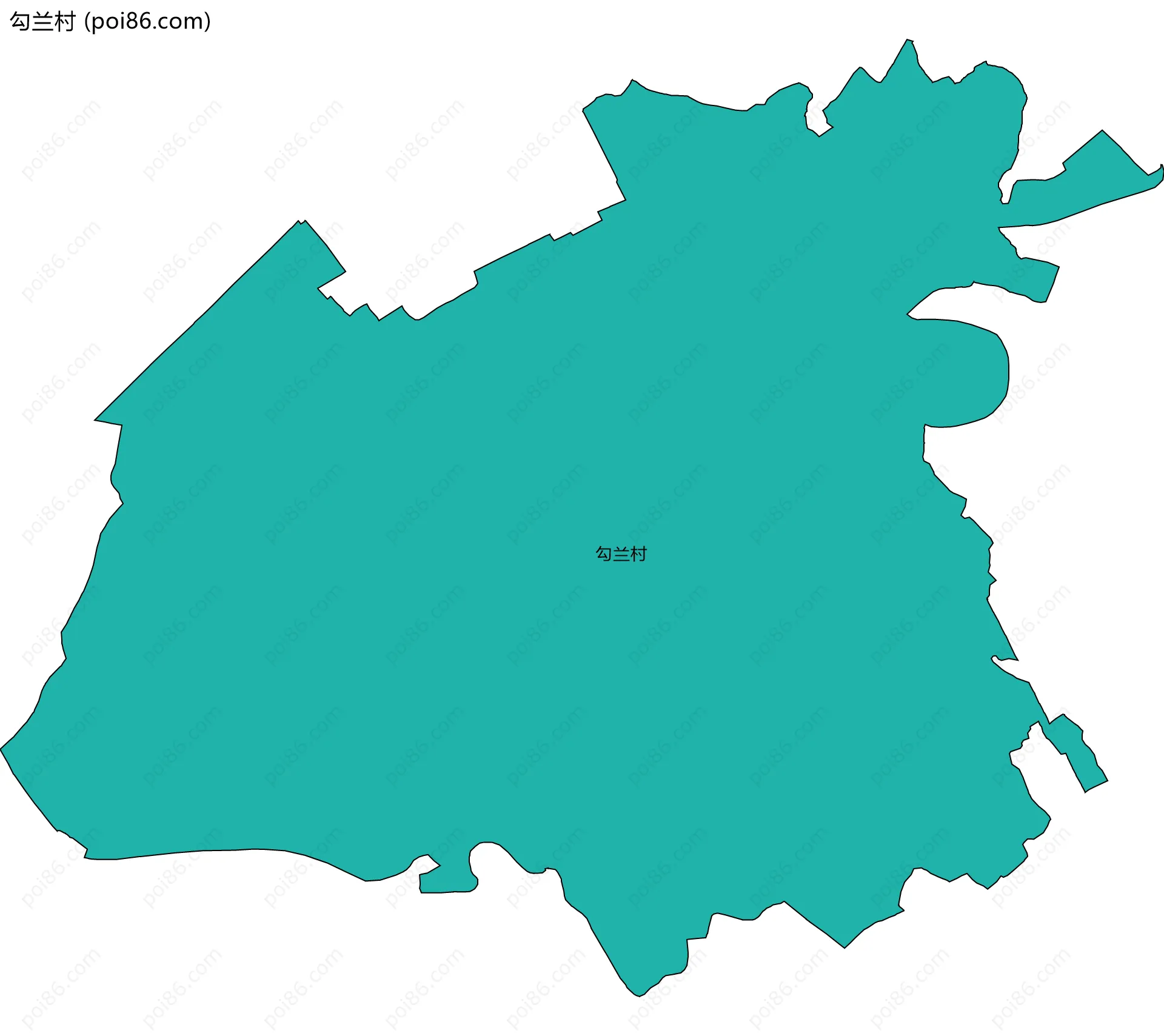 勾兰村边界地图