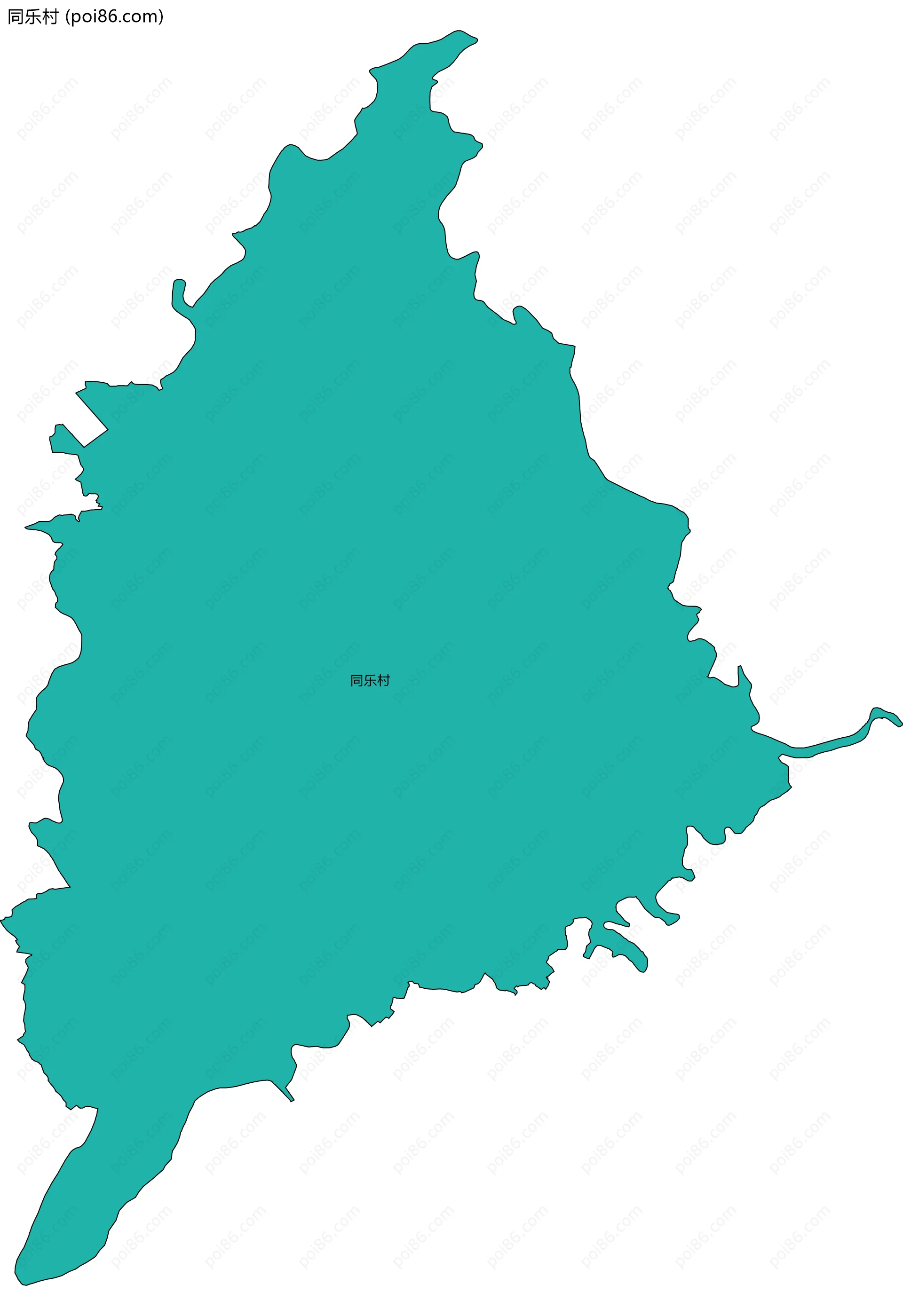 同乐村边界地图