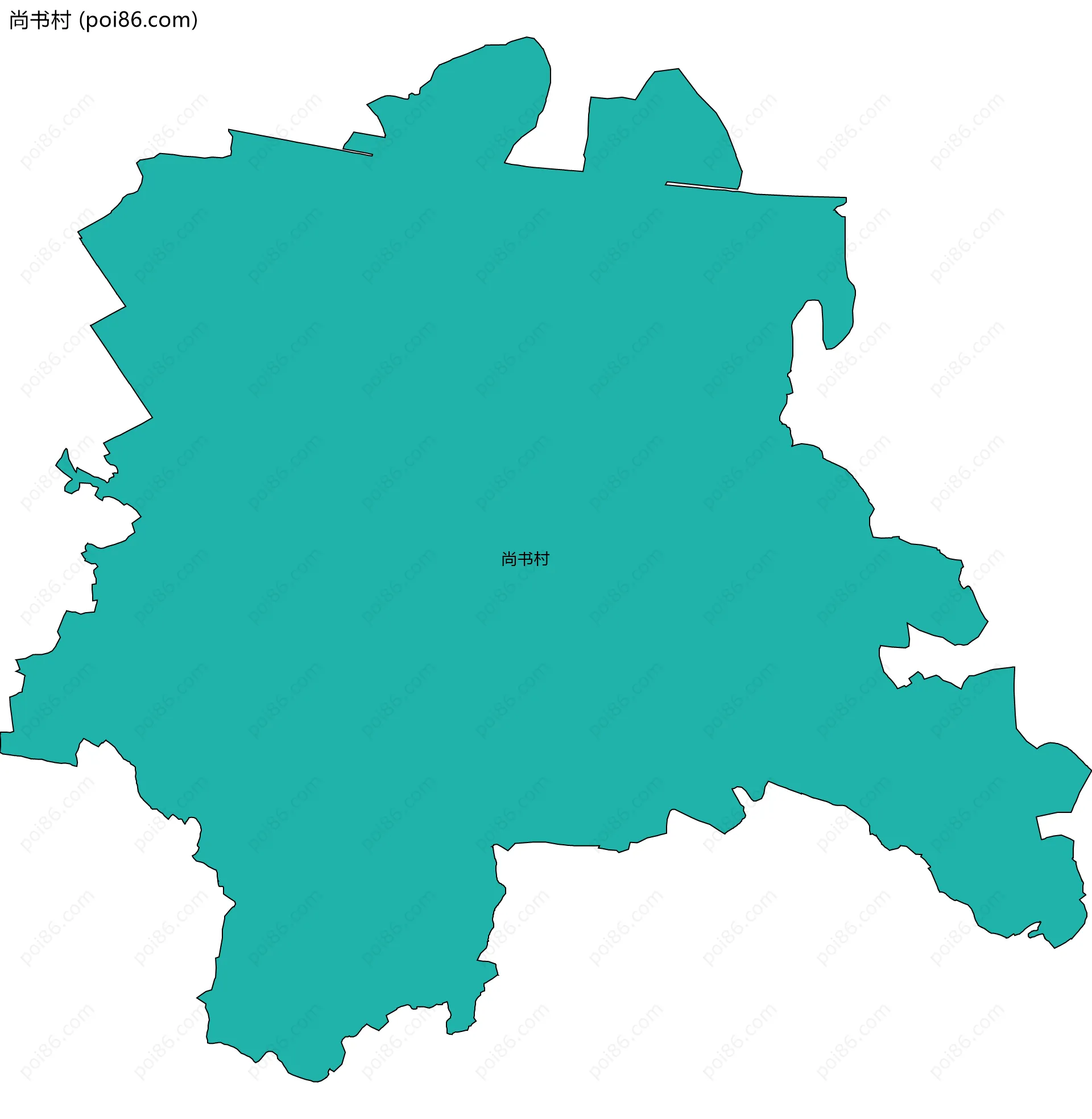 尚书村边界地图