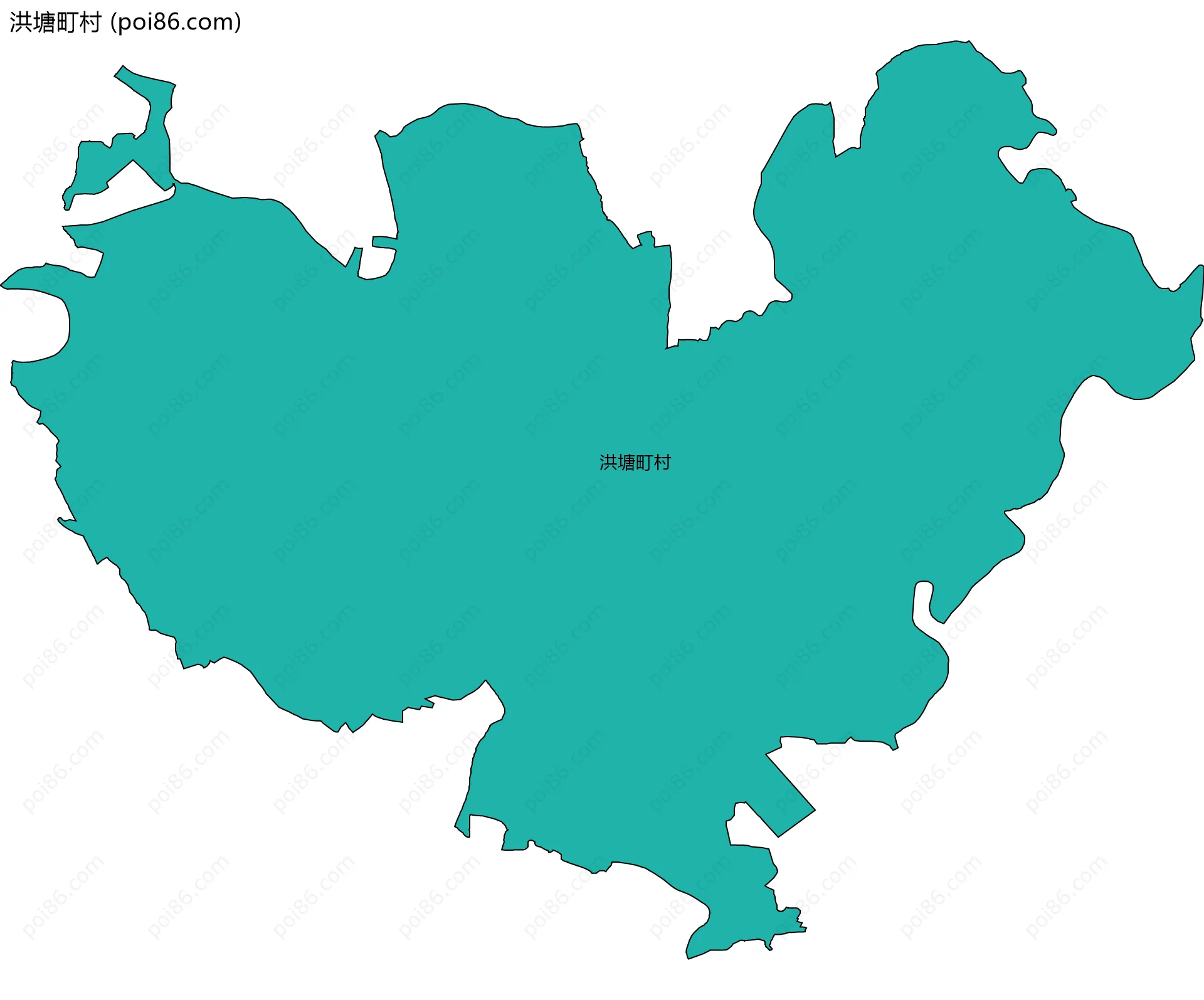 洪塘町村边界地图