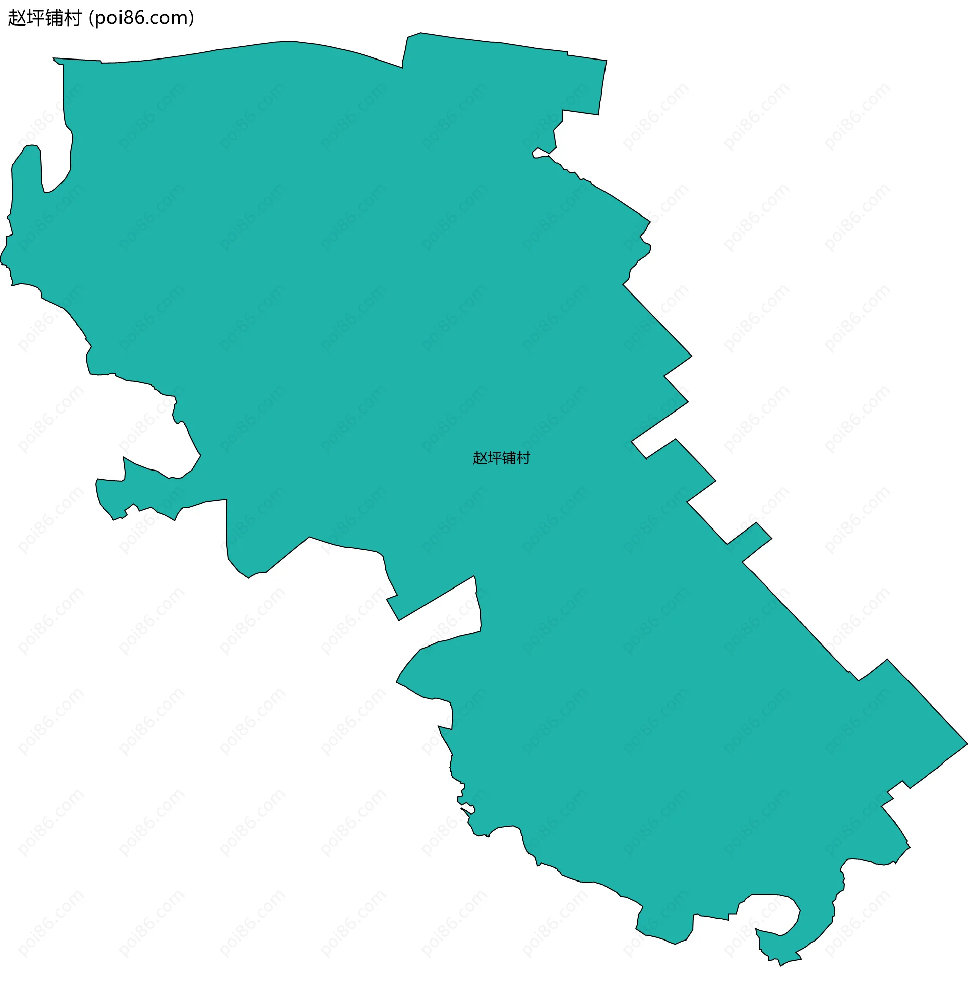 赵坪铺村边界地图